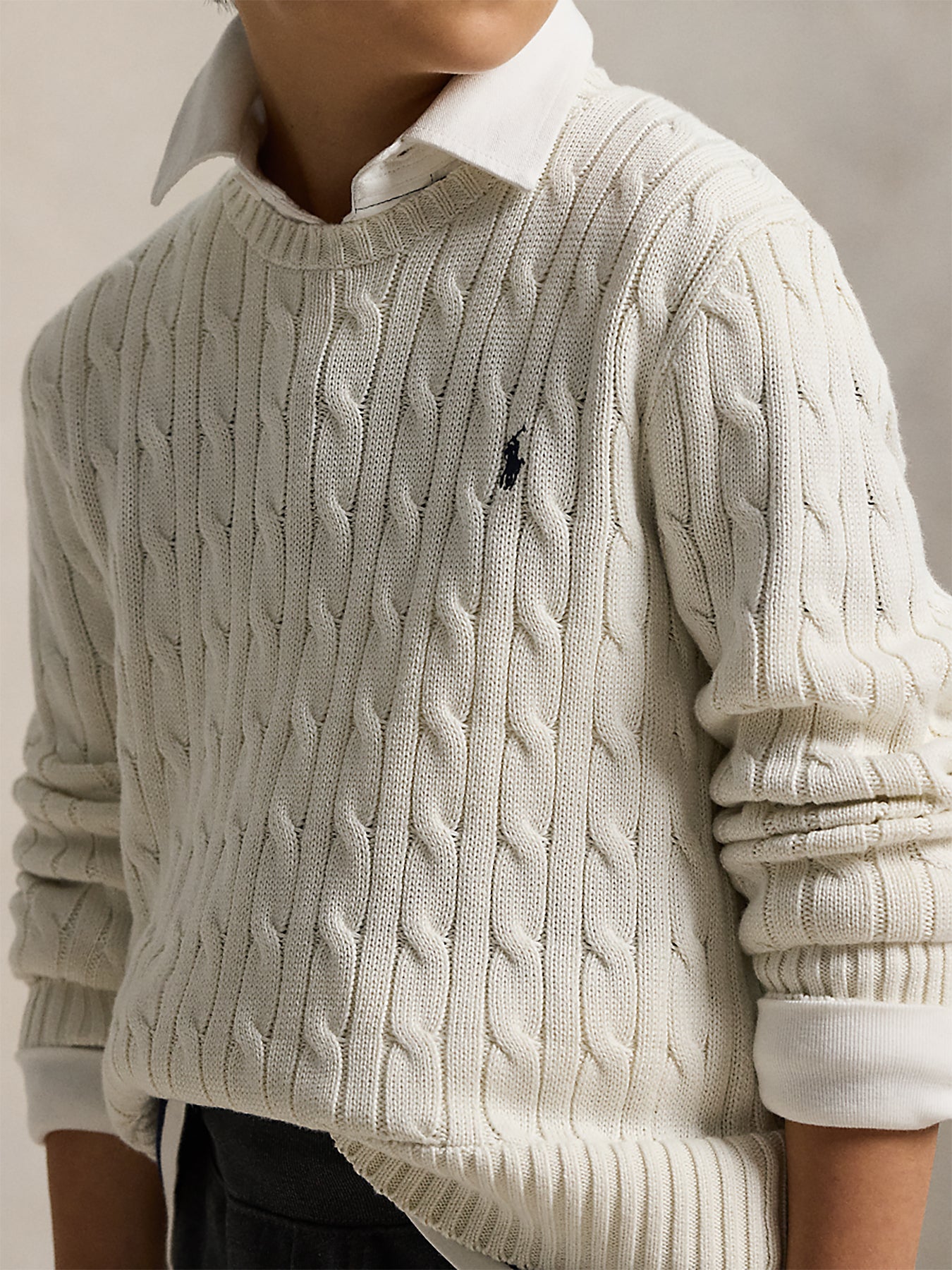 Boys’ Cable Knit Jumper Navy