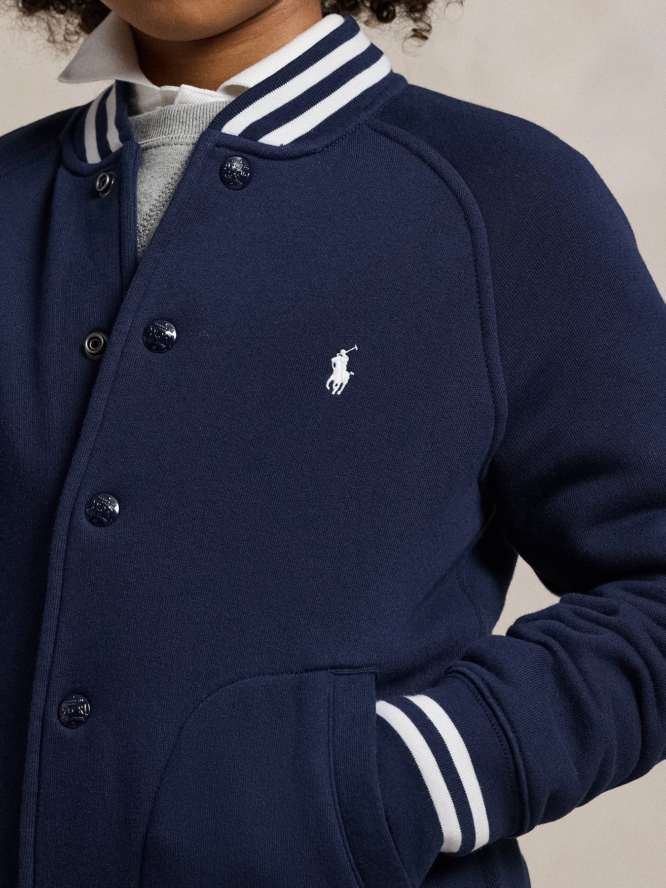 Raglan Bomber Jacket Navy