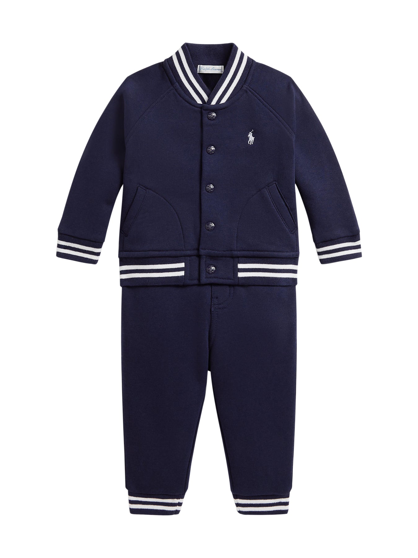Babys' Knit Pant Set Navy