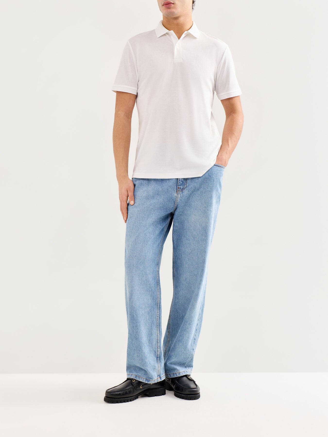 Slhfave Button Ss Polo Noos