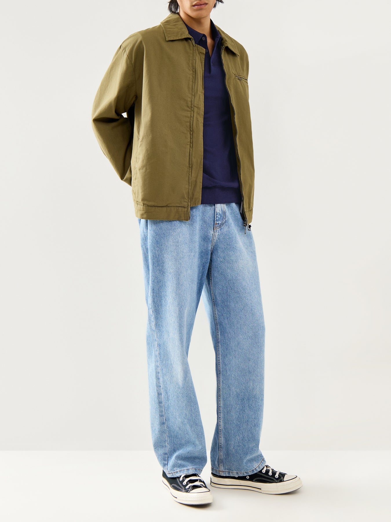 Short Sleeves Knitwear Polo Navy Blazer Melange