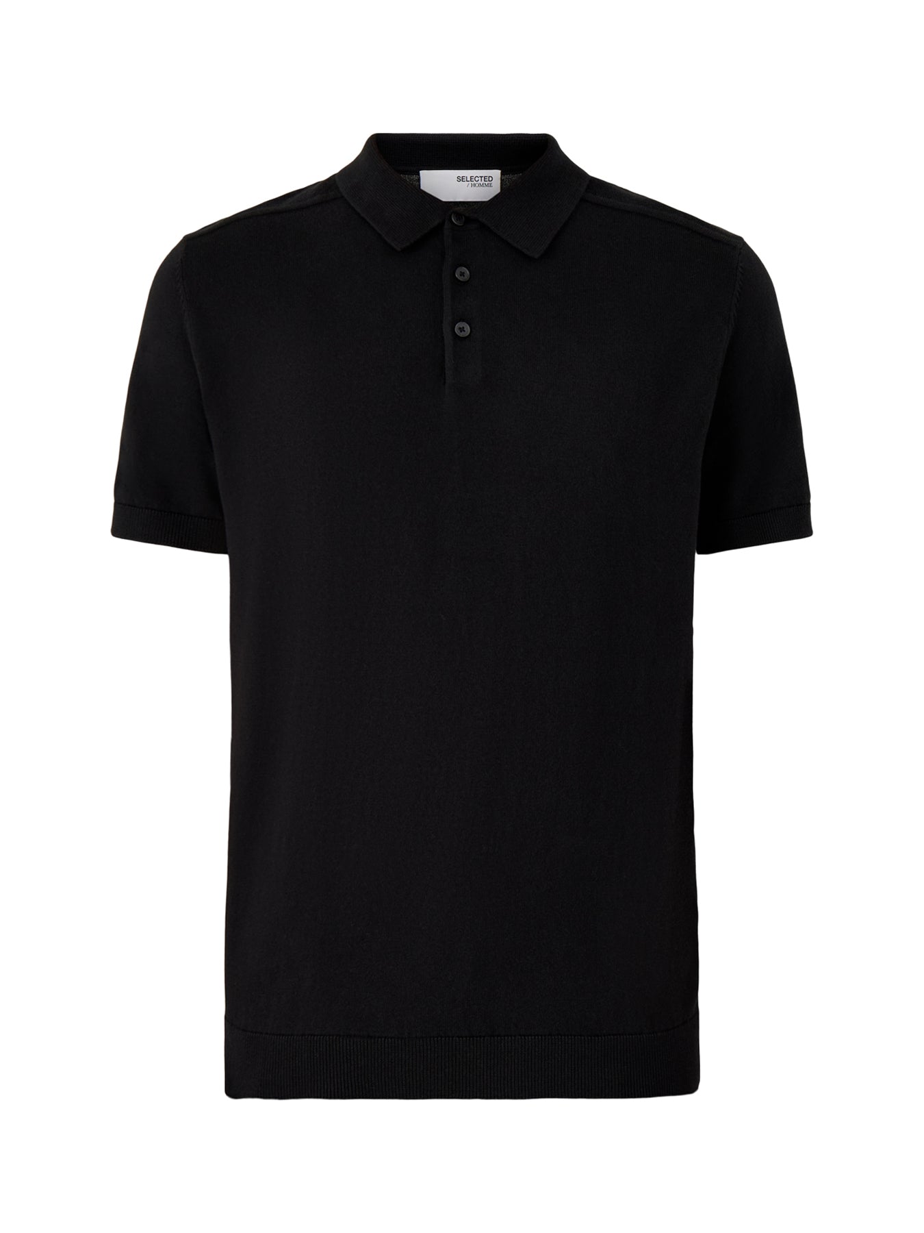 Short Sleeves Knitwear Polo Black