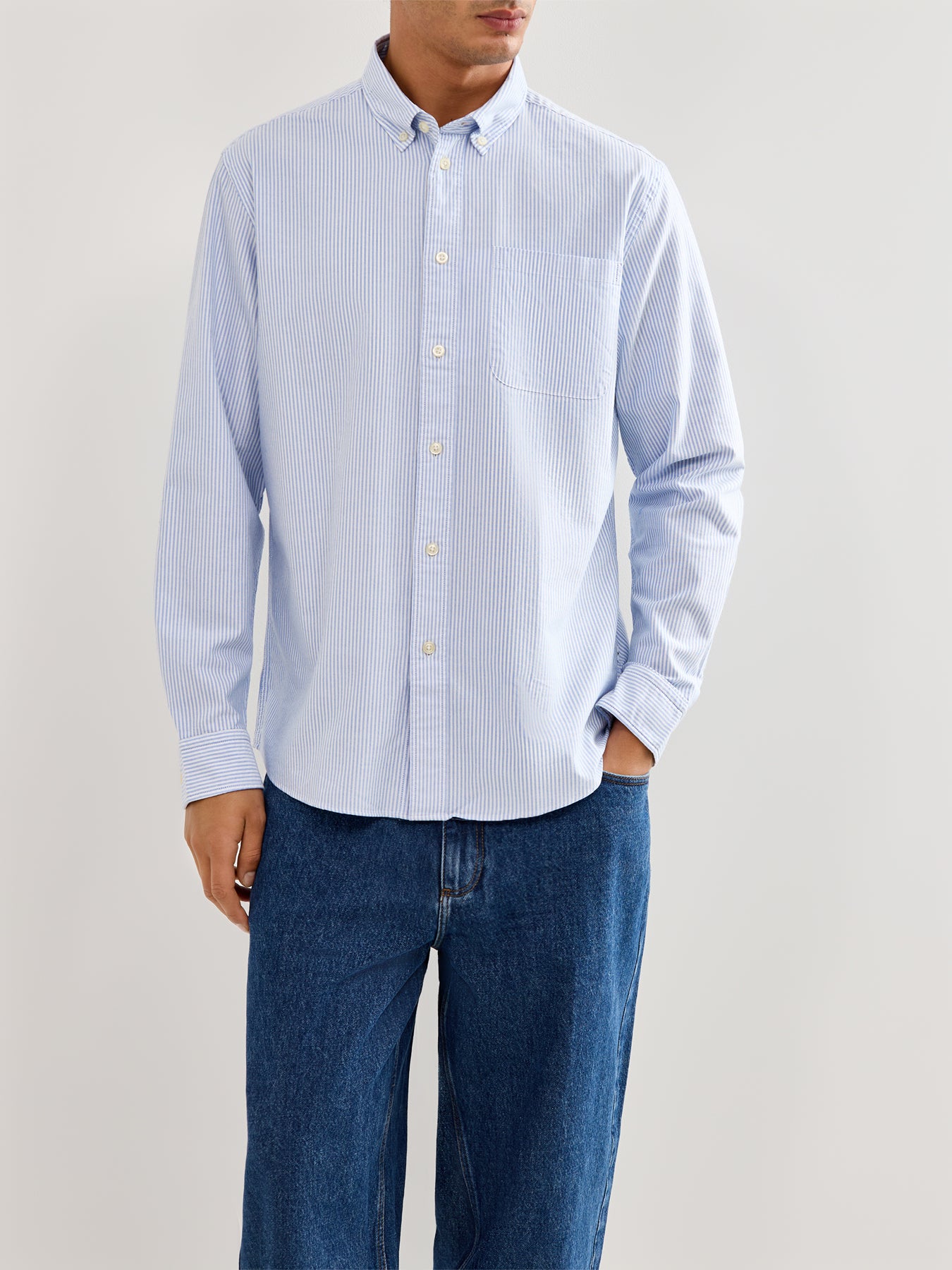 Oxford Shirt Sky Stripe