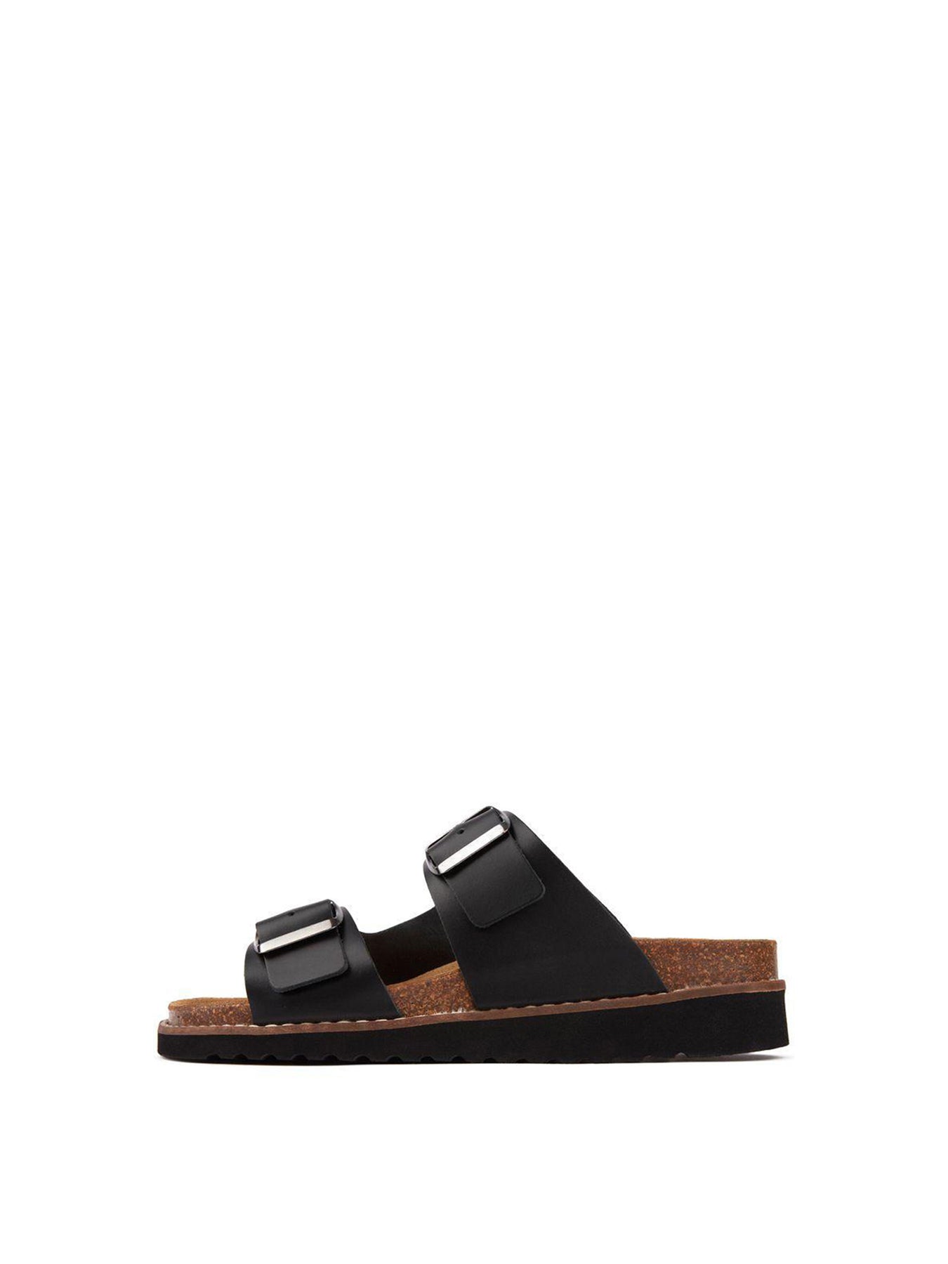 Gerti Footbed Sandals Black
