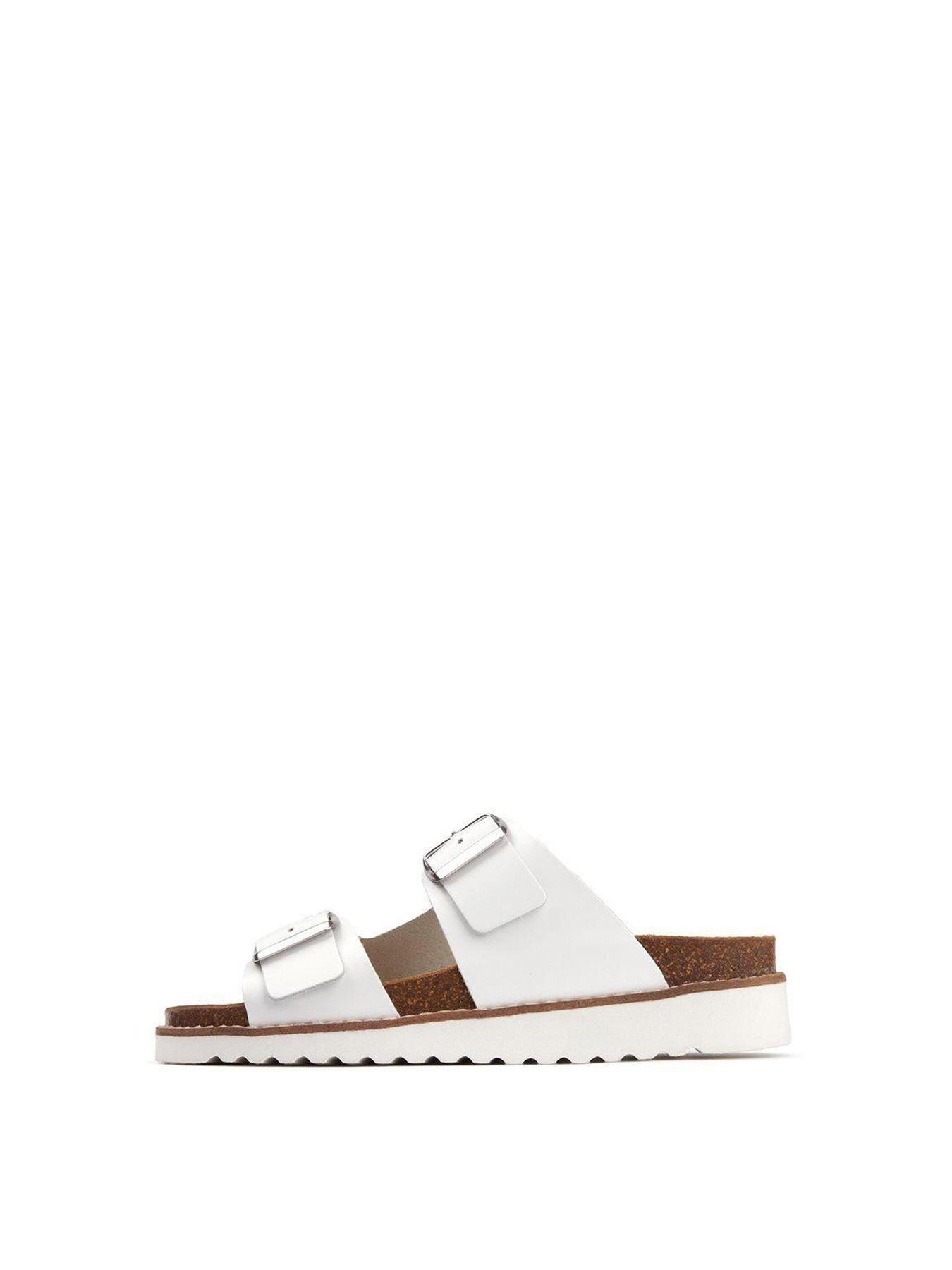 Gerti Footbed Sandals White