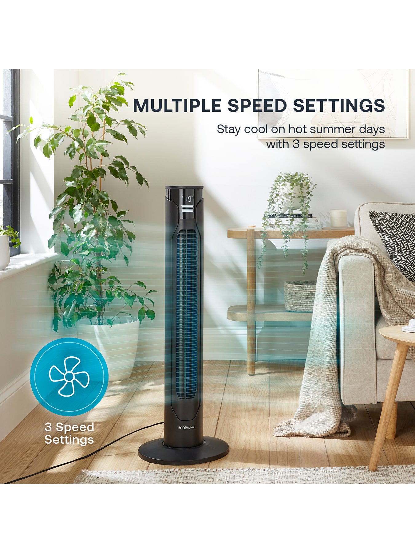 Anthracite Tower Fan