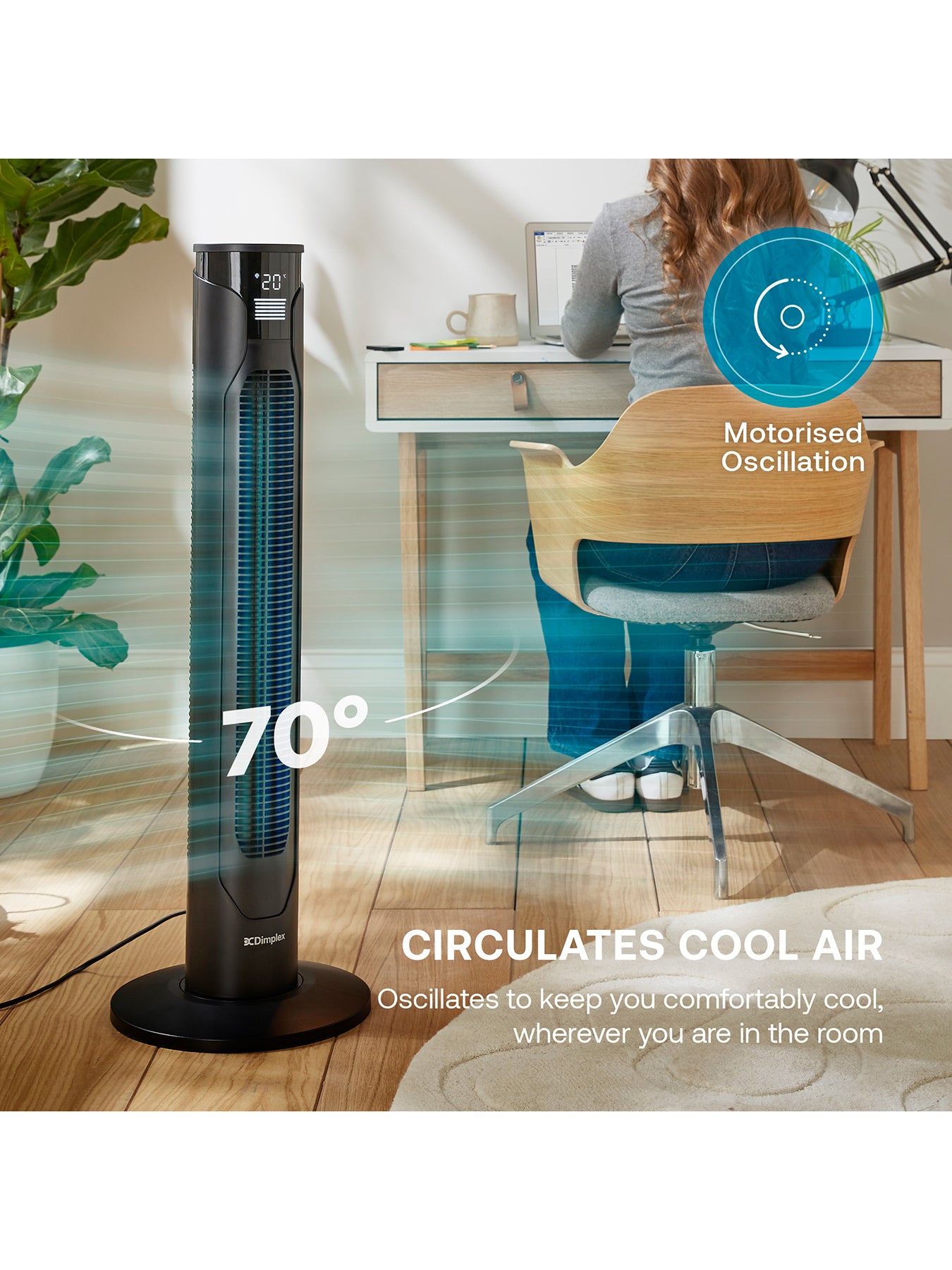 Anthracite Tower Fan