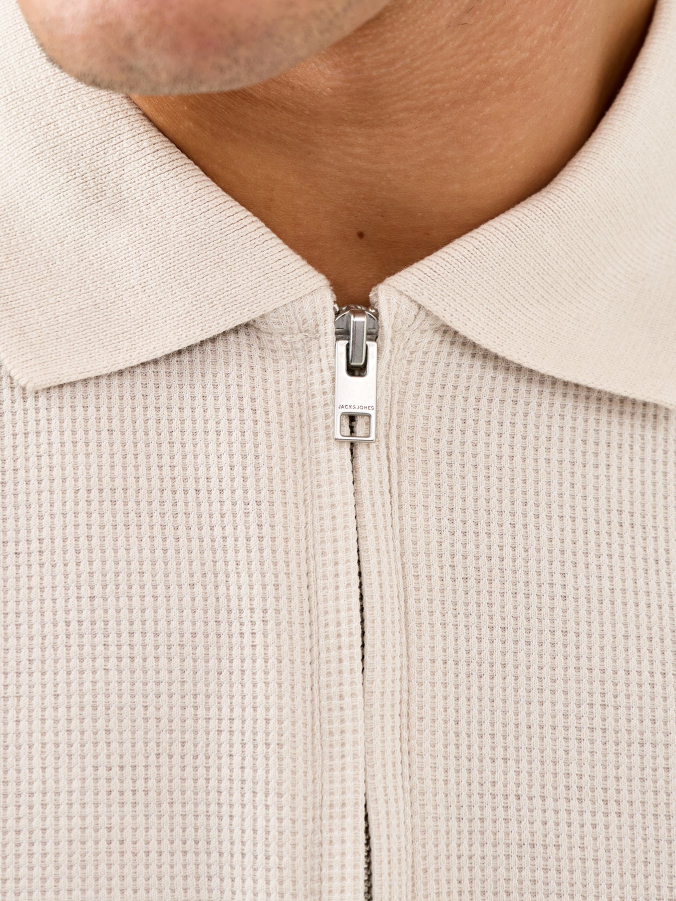 Austin Zip Polo White
