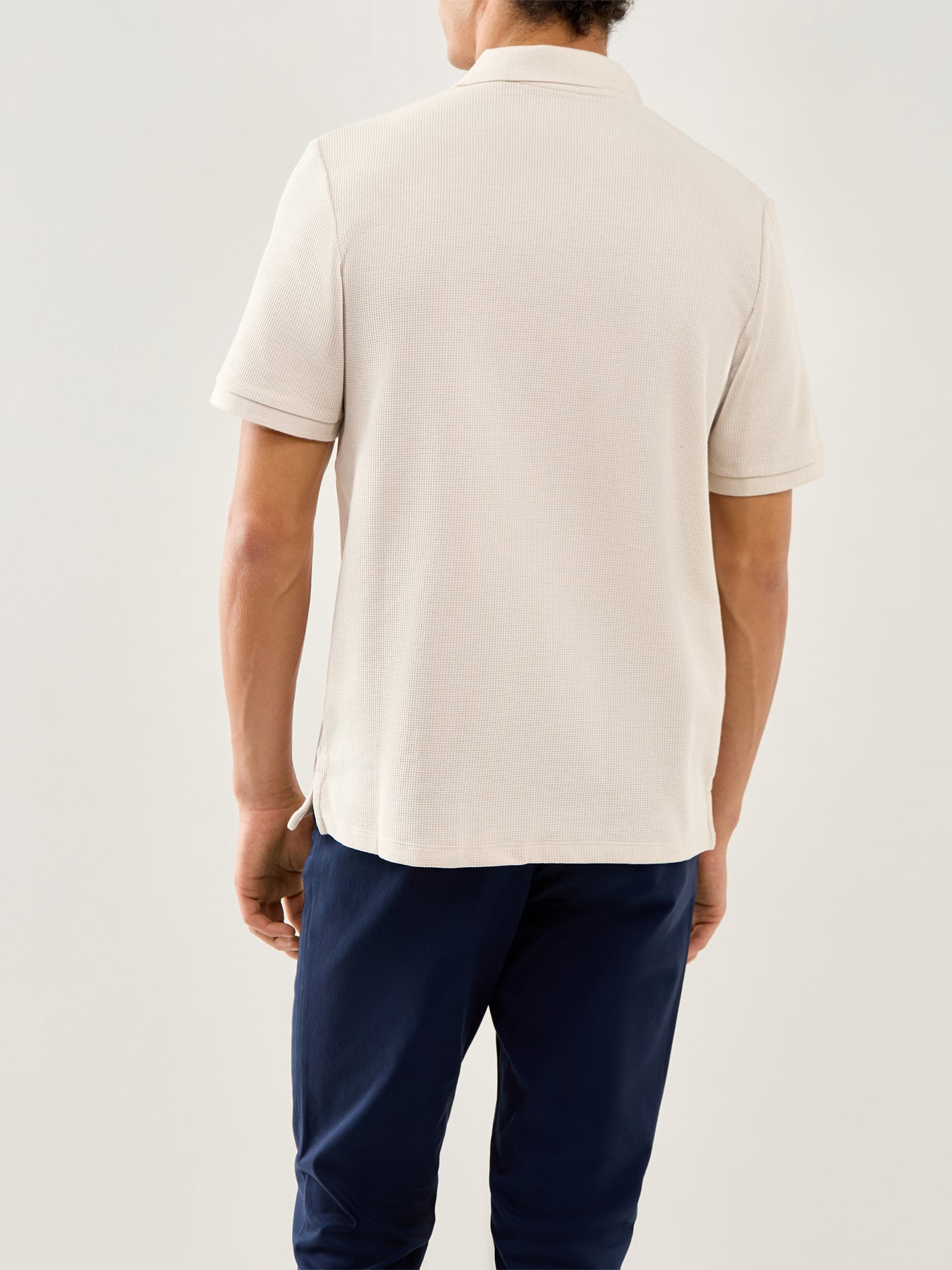 Austin Zip Polo White