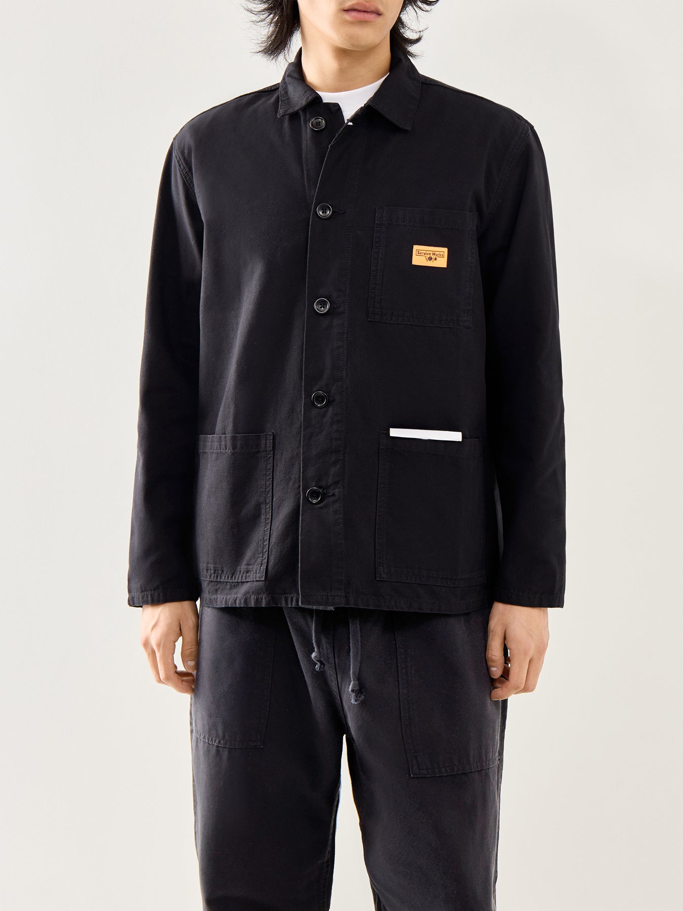 Canvas Chore Shirt Black