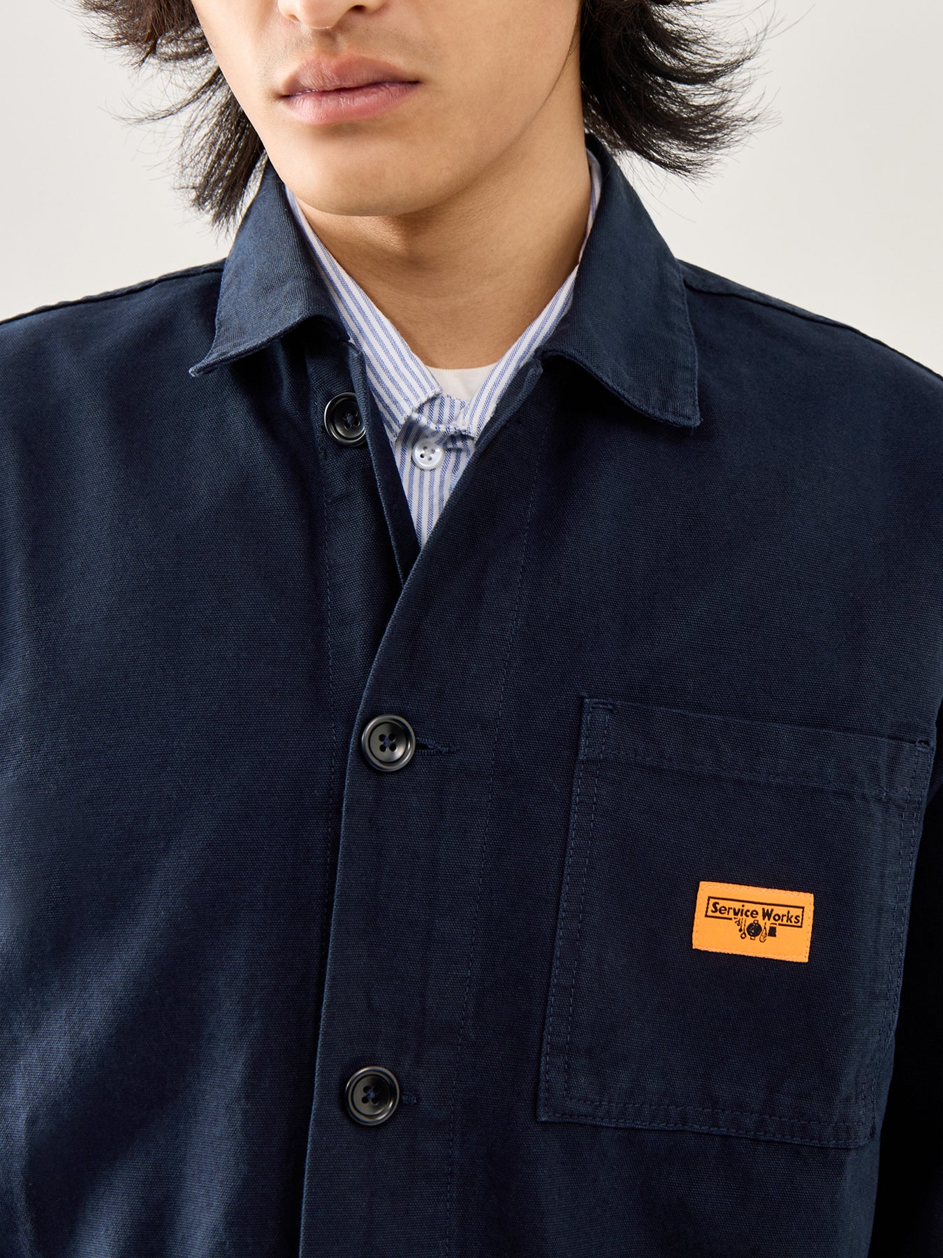 Canvas Chore Shirt Navy