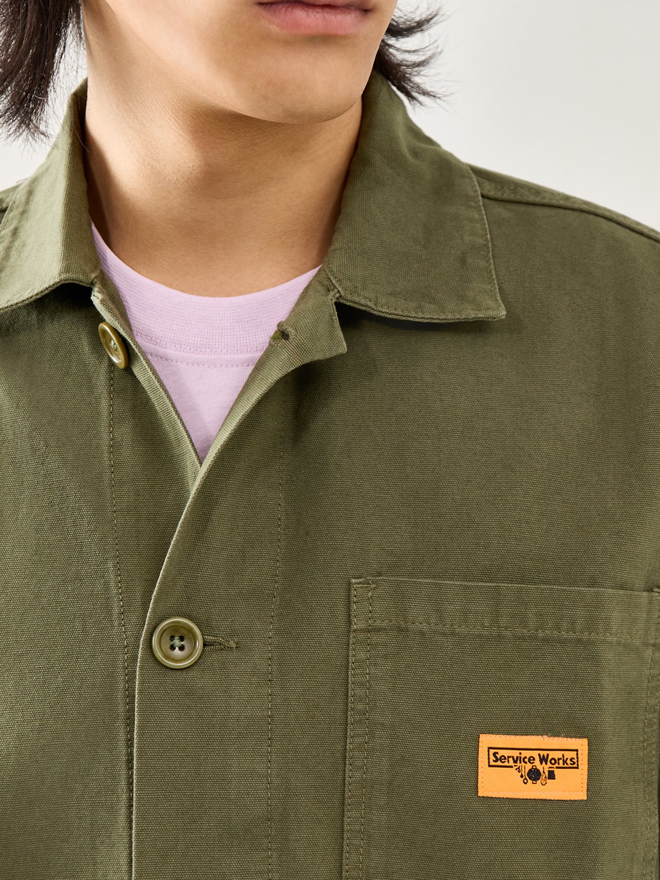 Canvas Chore Shirt Olive