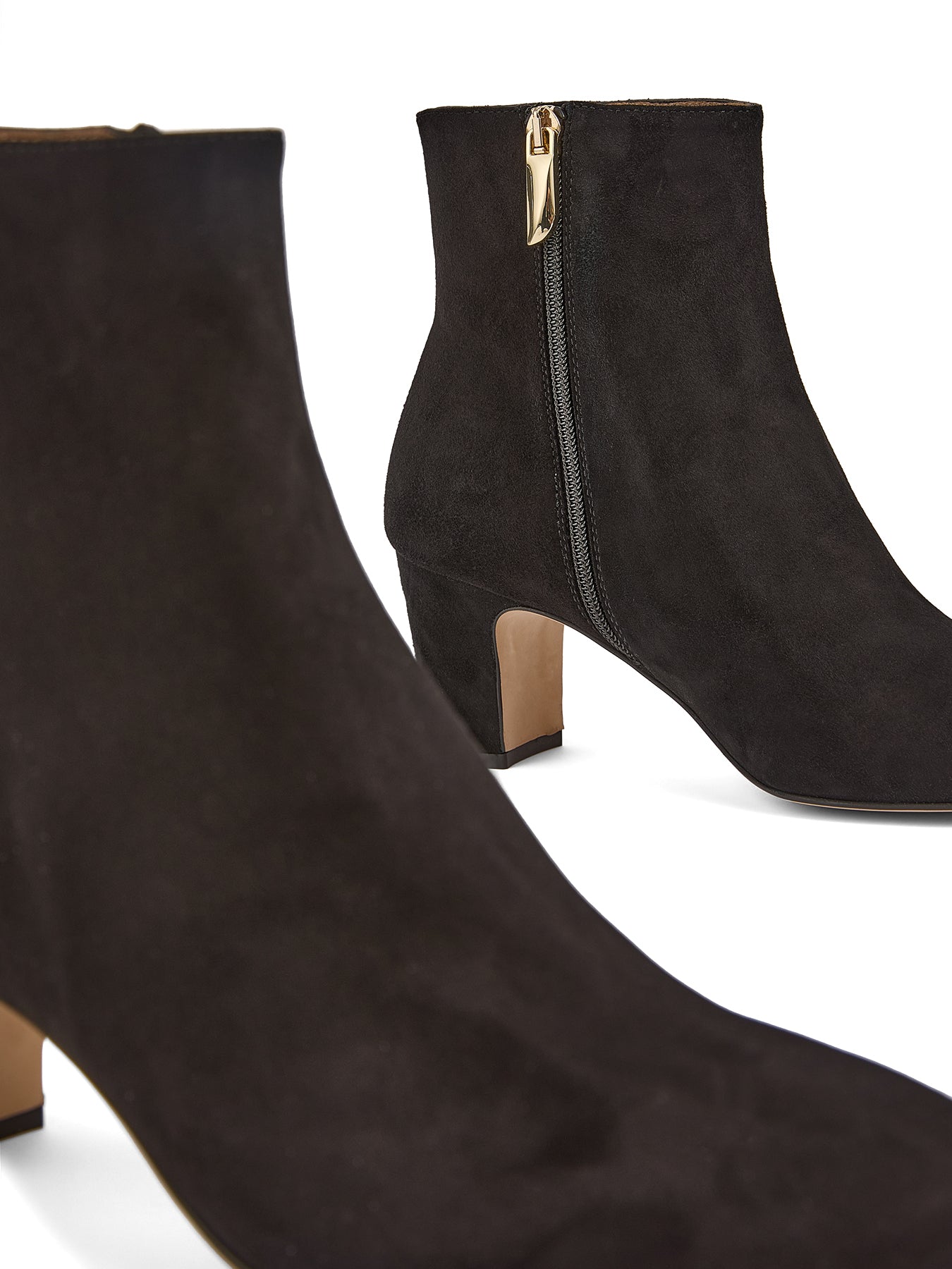 Conway Crinkled Patent Ankle Boots Black