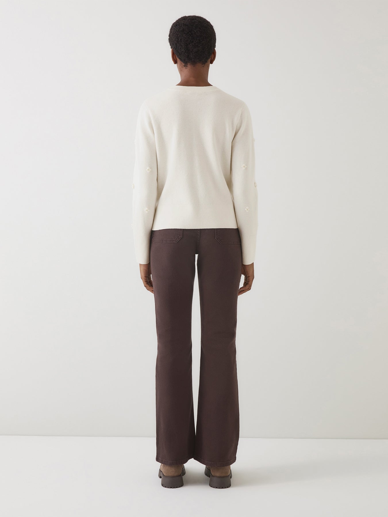 Buttercup Ivory Pearl Beaded Milano Sweater