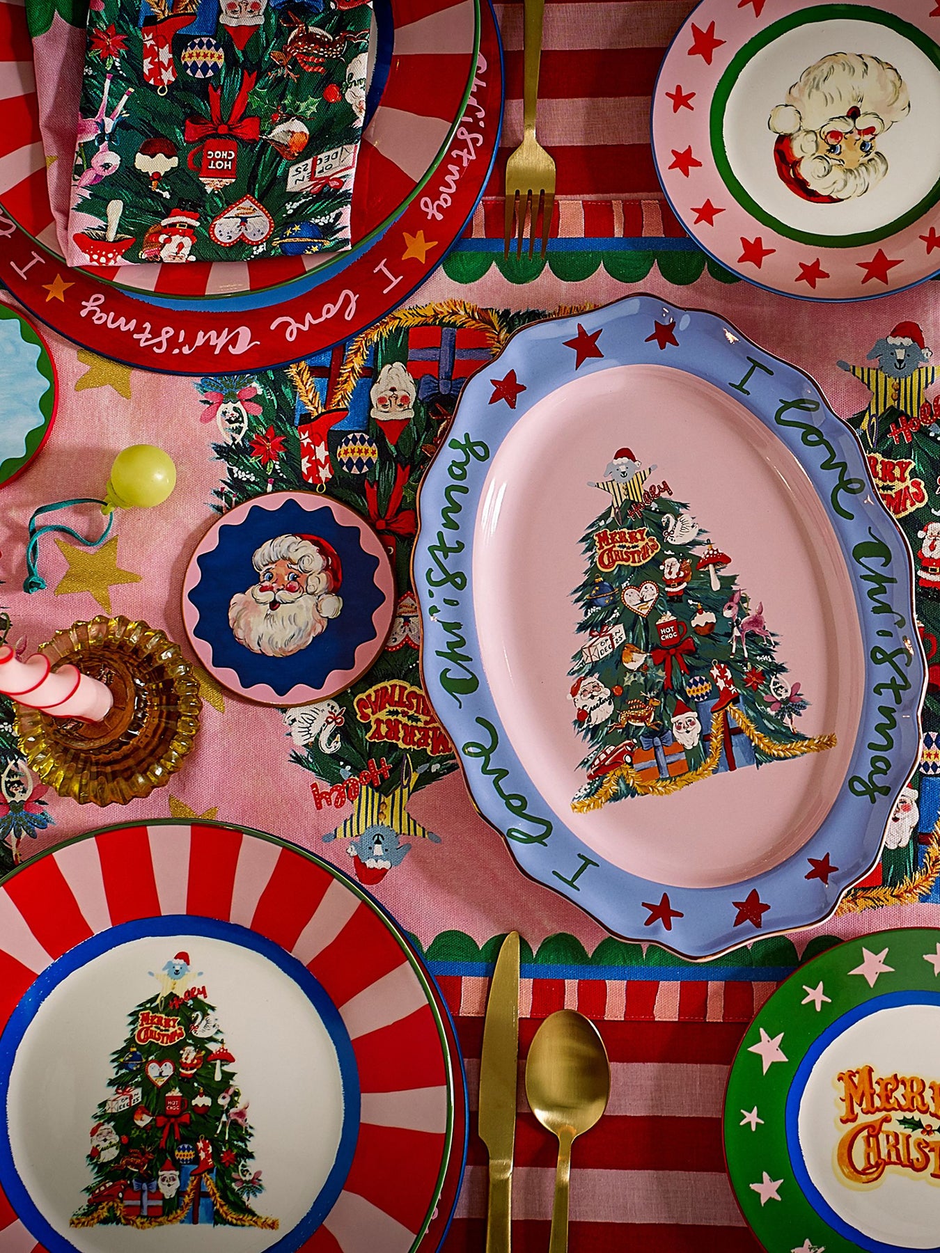 Fabulously Festive Set of 4 Cake Plates
