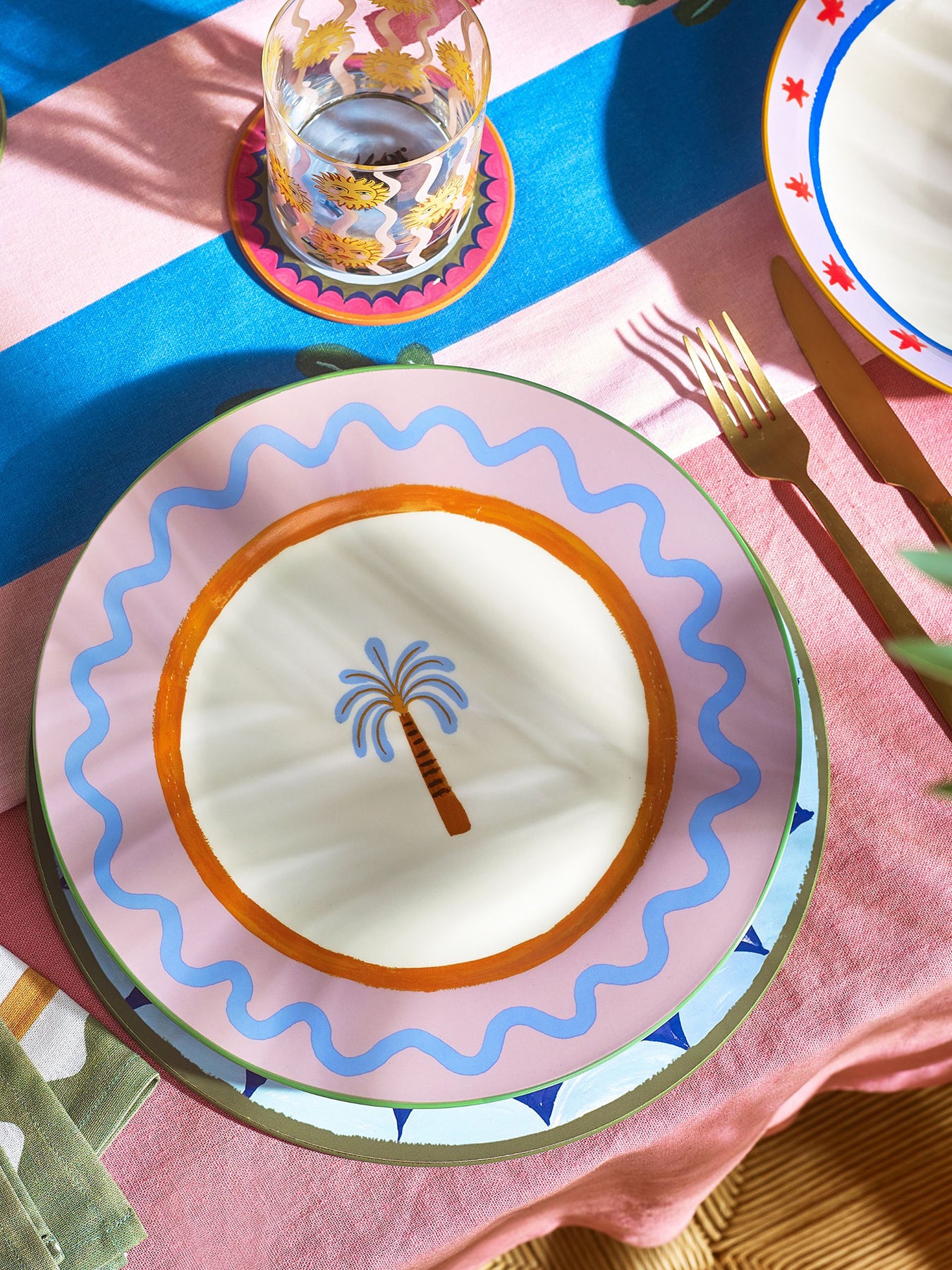Palm Tree Dinner Plate Multi