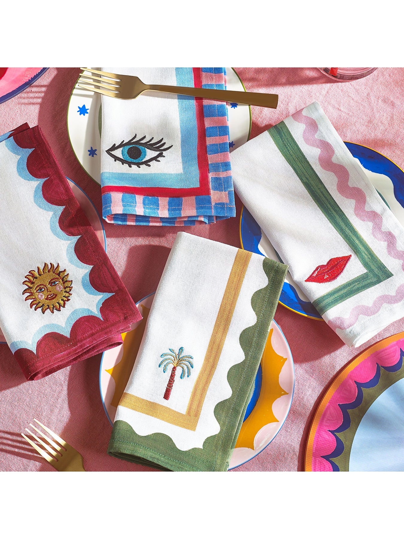 Set of 4 Icon Napkins