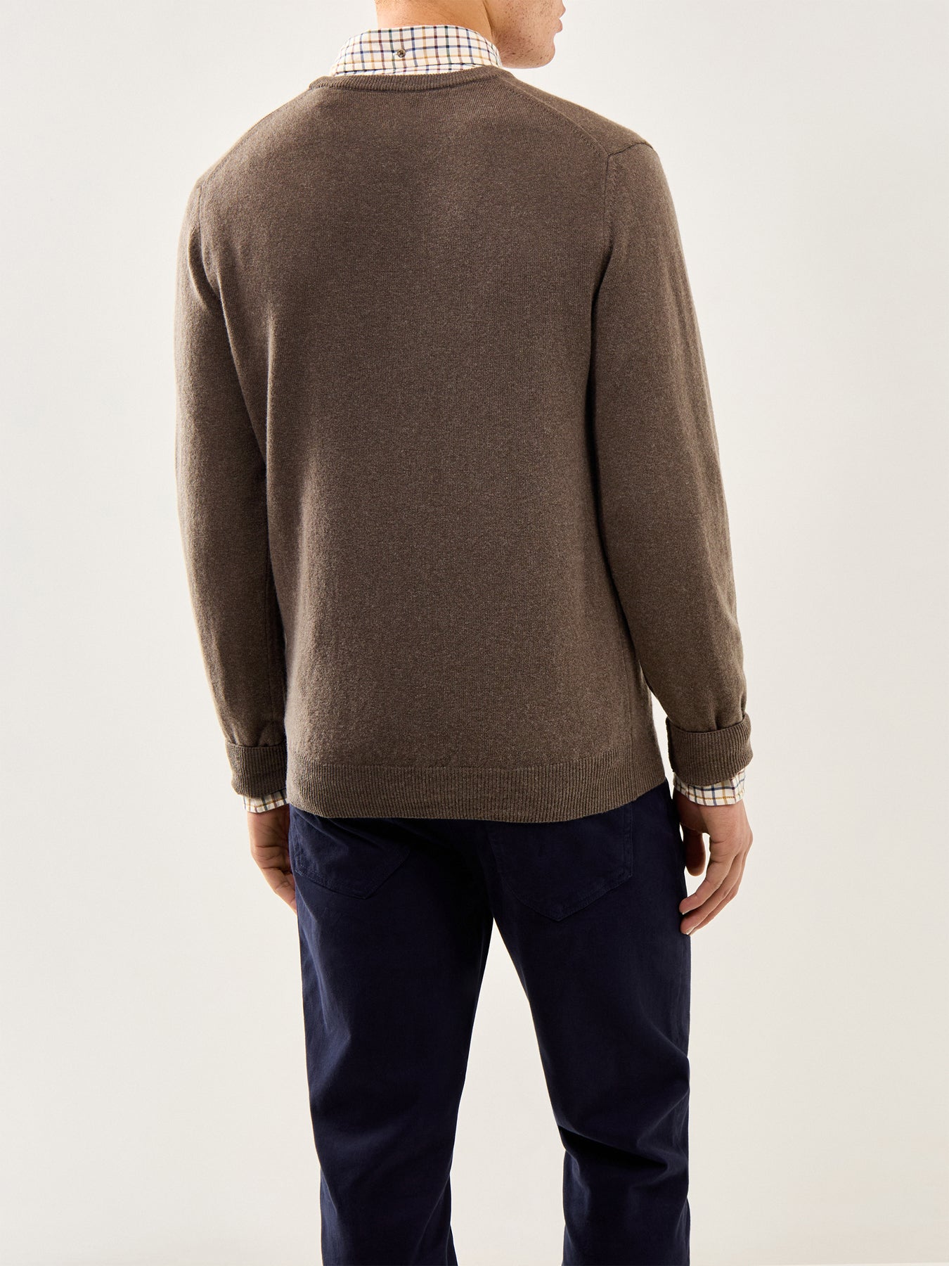 Superfine Lambswool Crew-Neck Jumper Seawood Melange