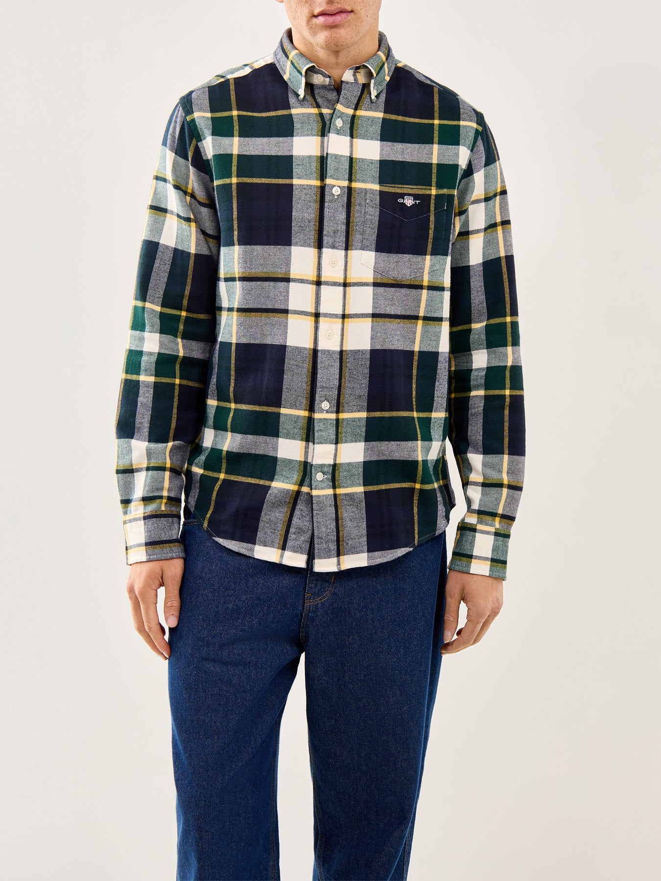 Flannel Check Shirt Tartan Green