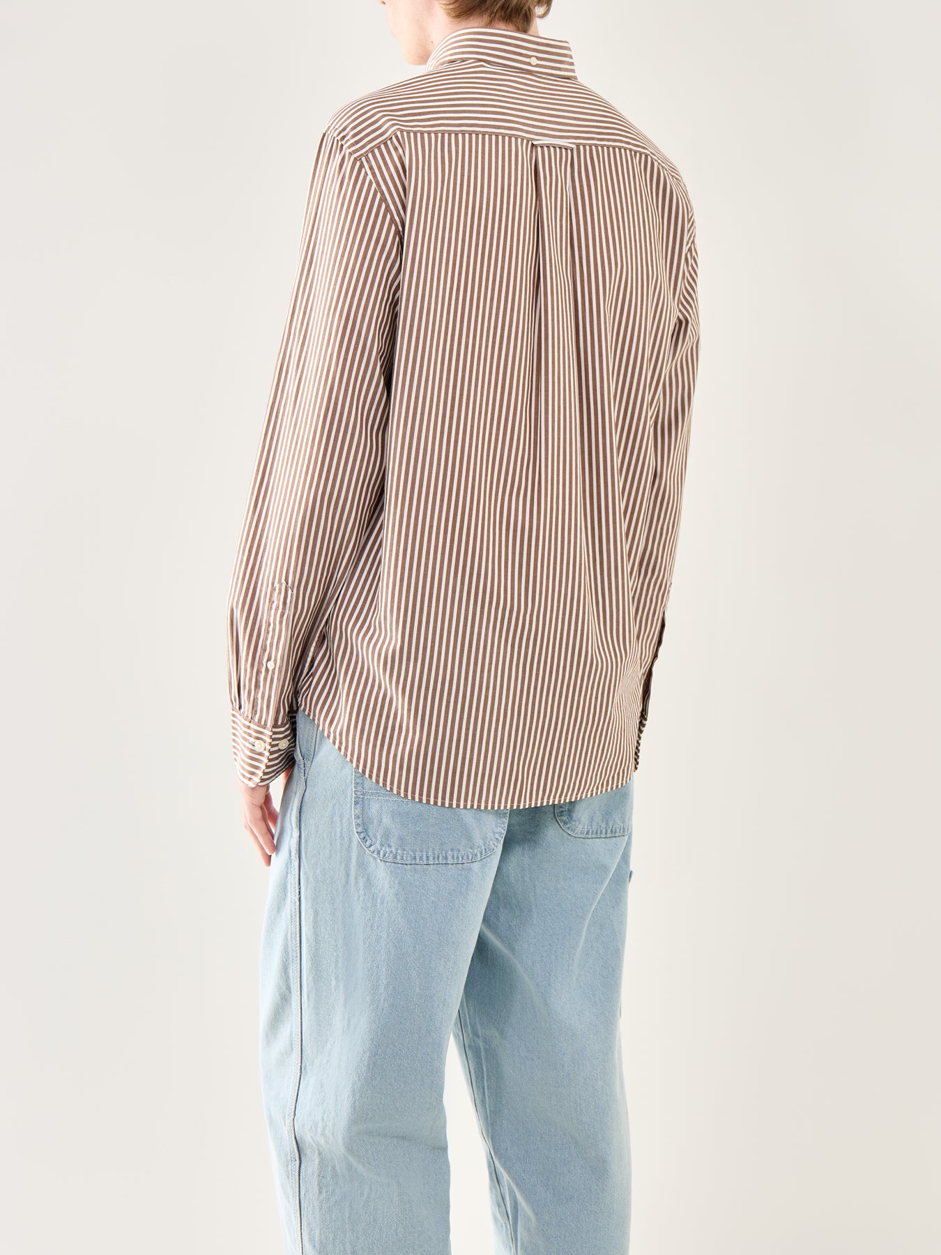 Classic Poplin Stripe Shirt Navy