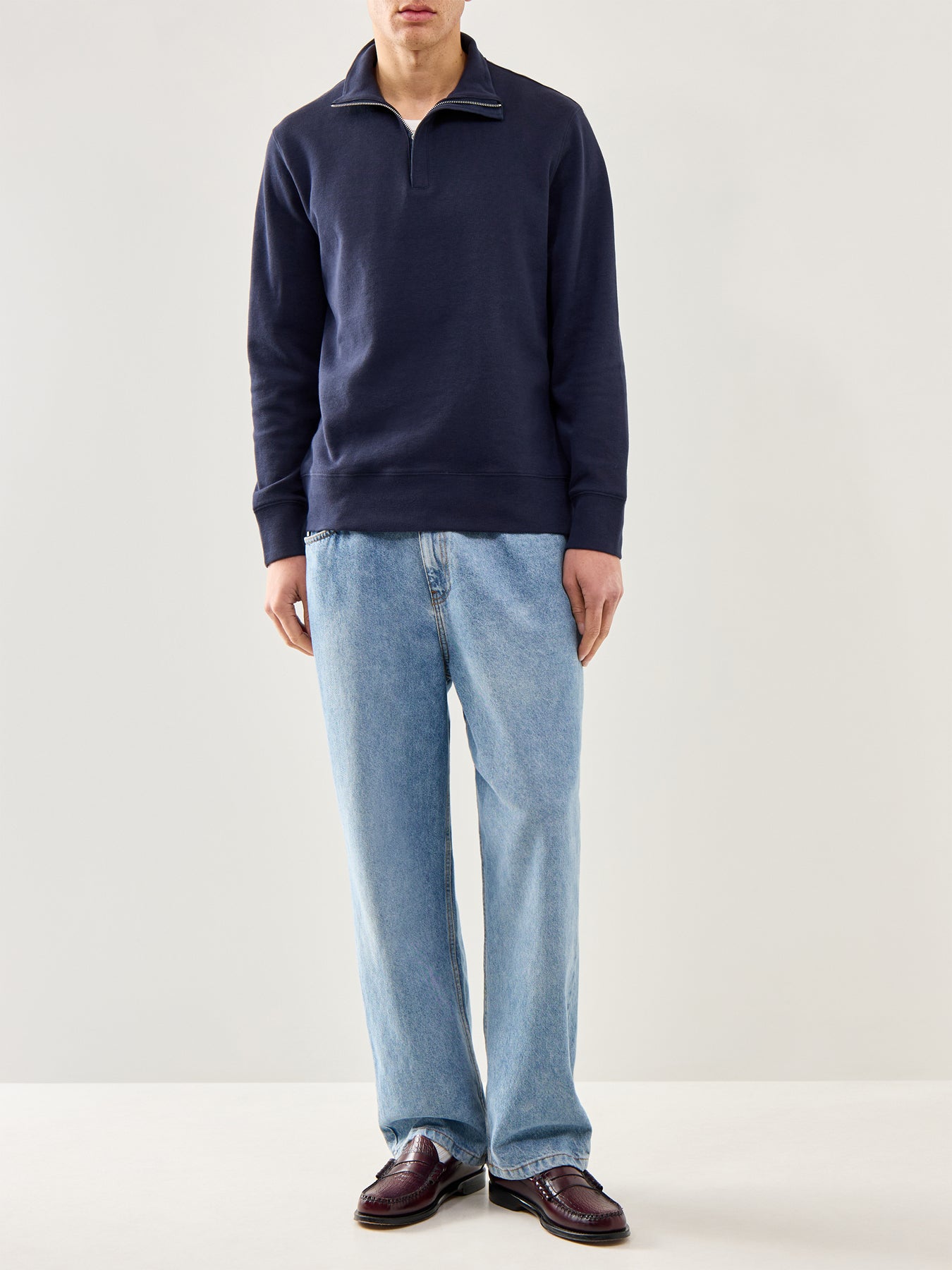 Light Sacker Half Zip Blue