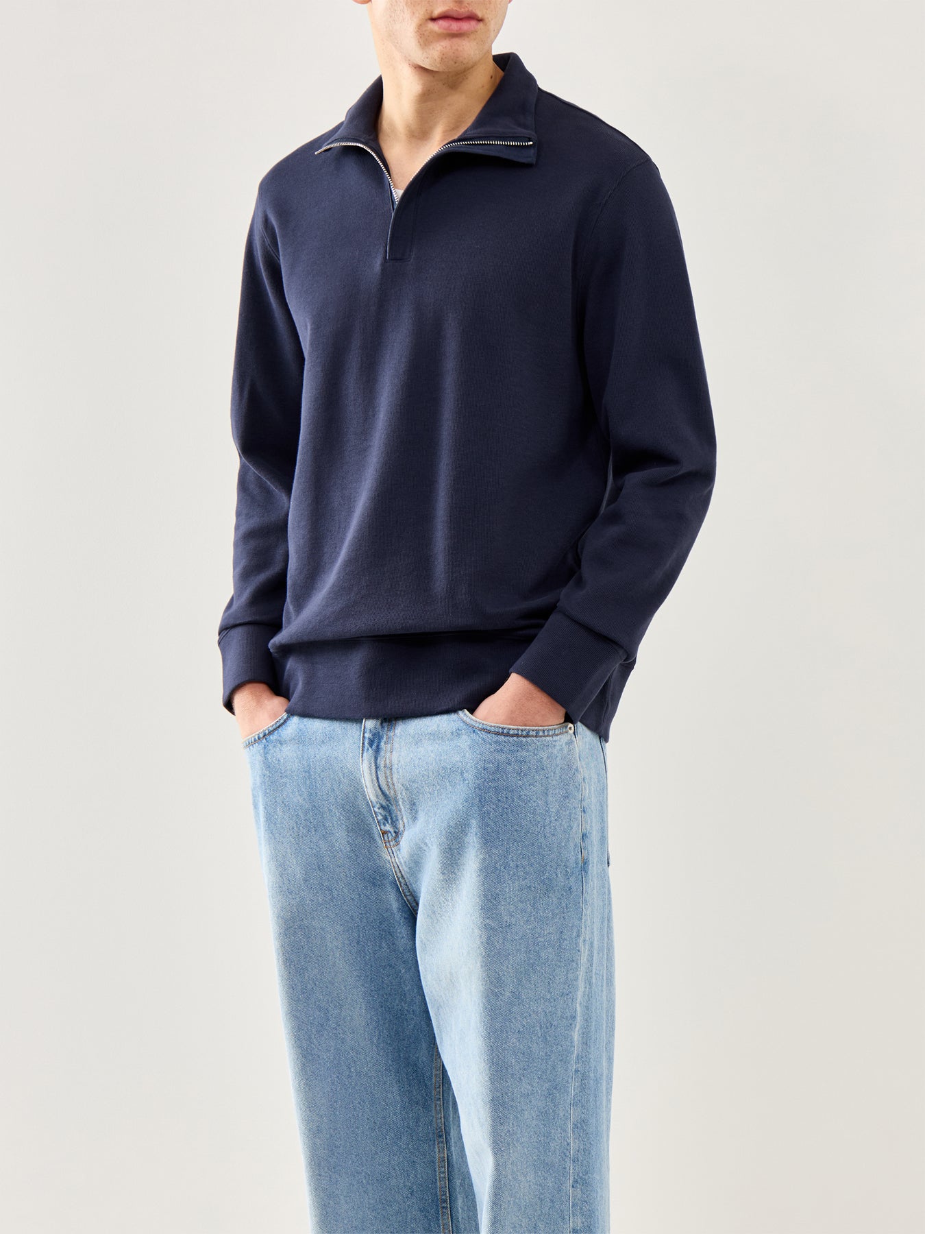 Light Sacker Half Zip Blue