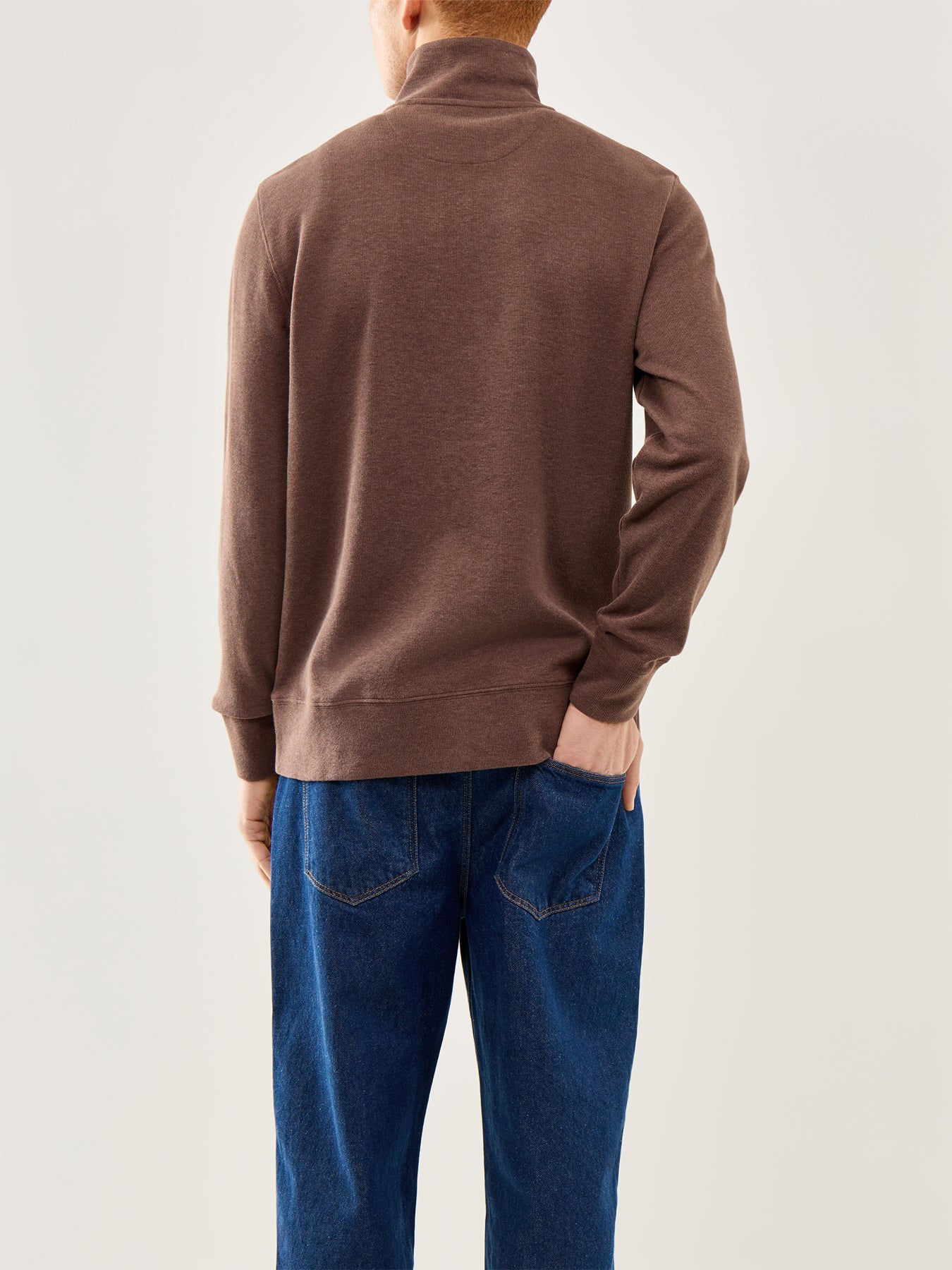 Light Sacker Half Zip Brown