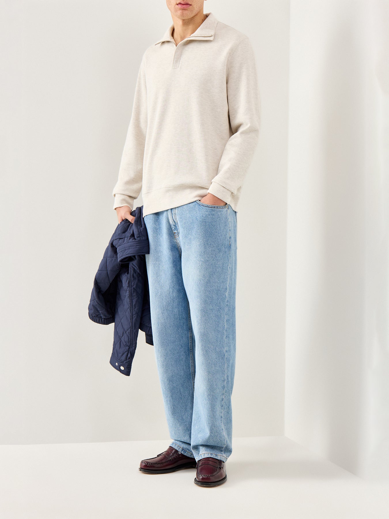 Light Sacker Half Zip Cream