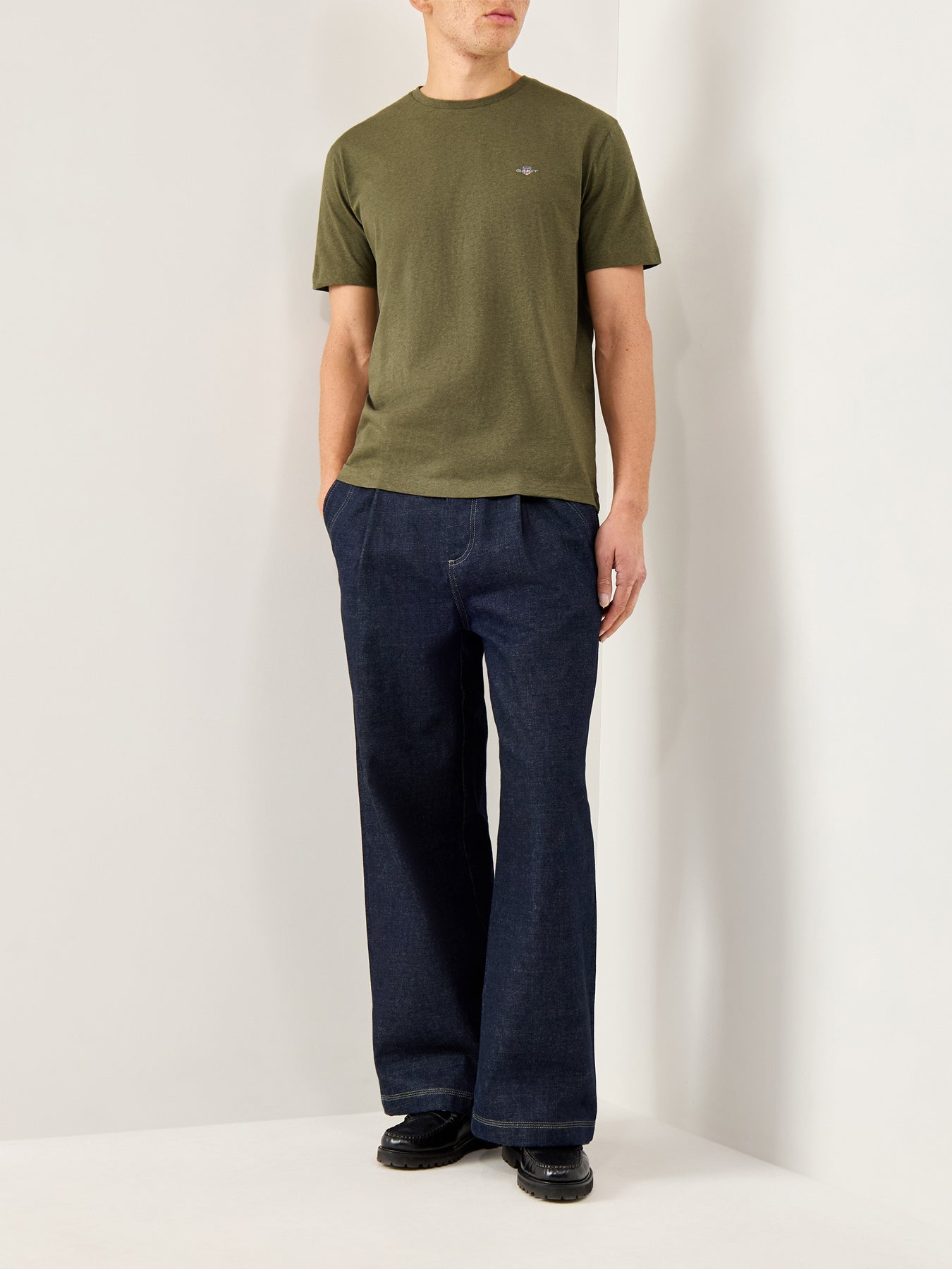 Shield T-Shirt Khaki Green Melange