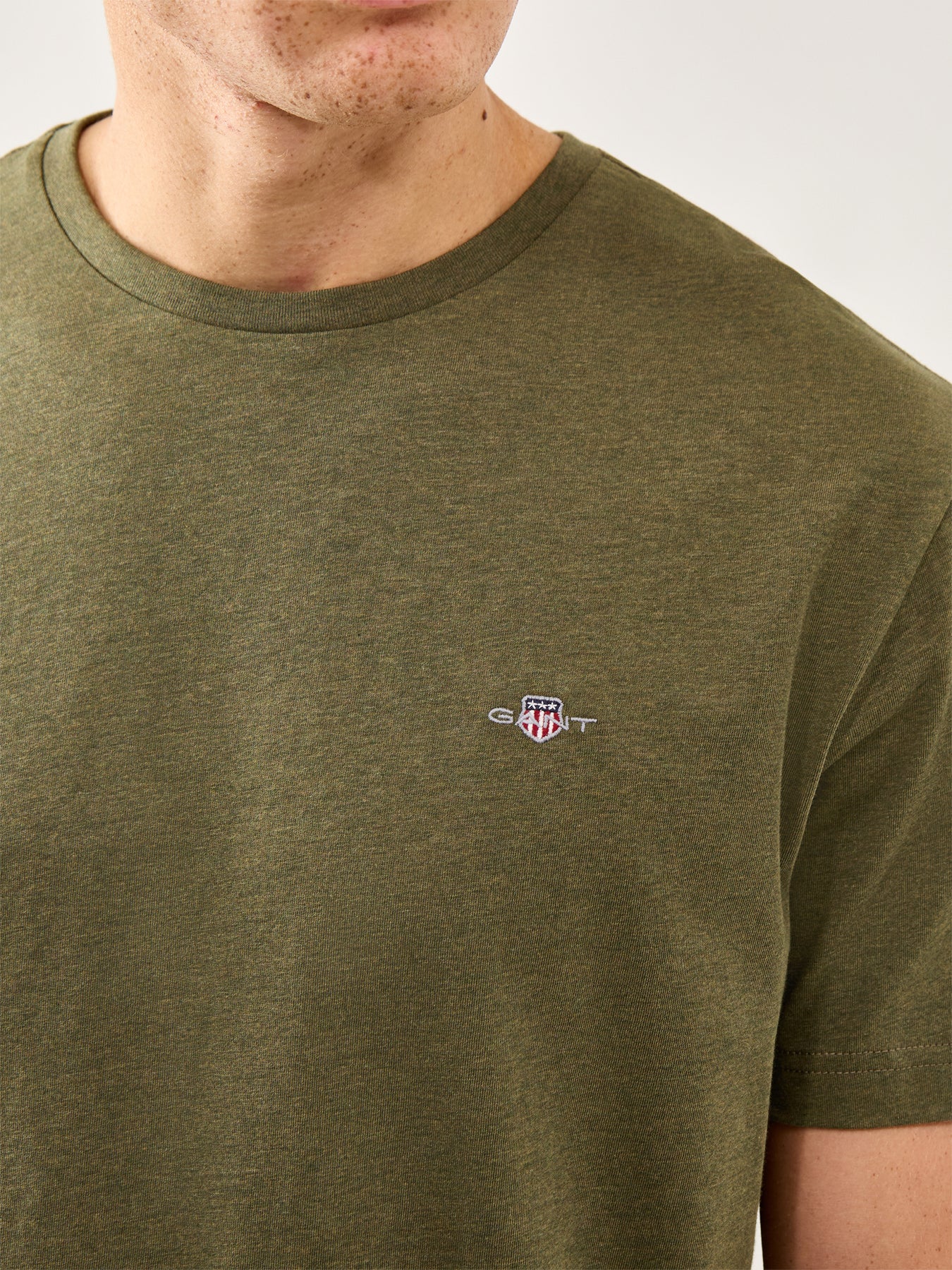 Shield T-Shirt Khaki Green Melange