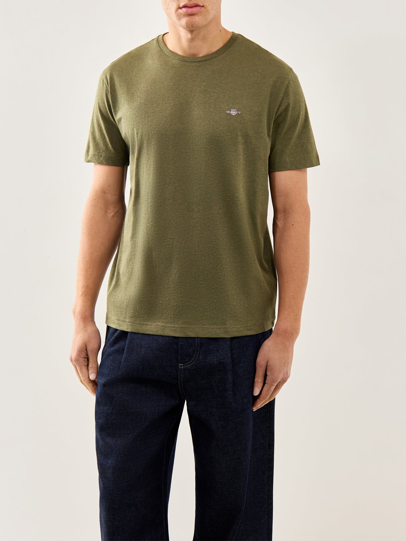 Shield T-Shirt Khaki Green Melange