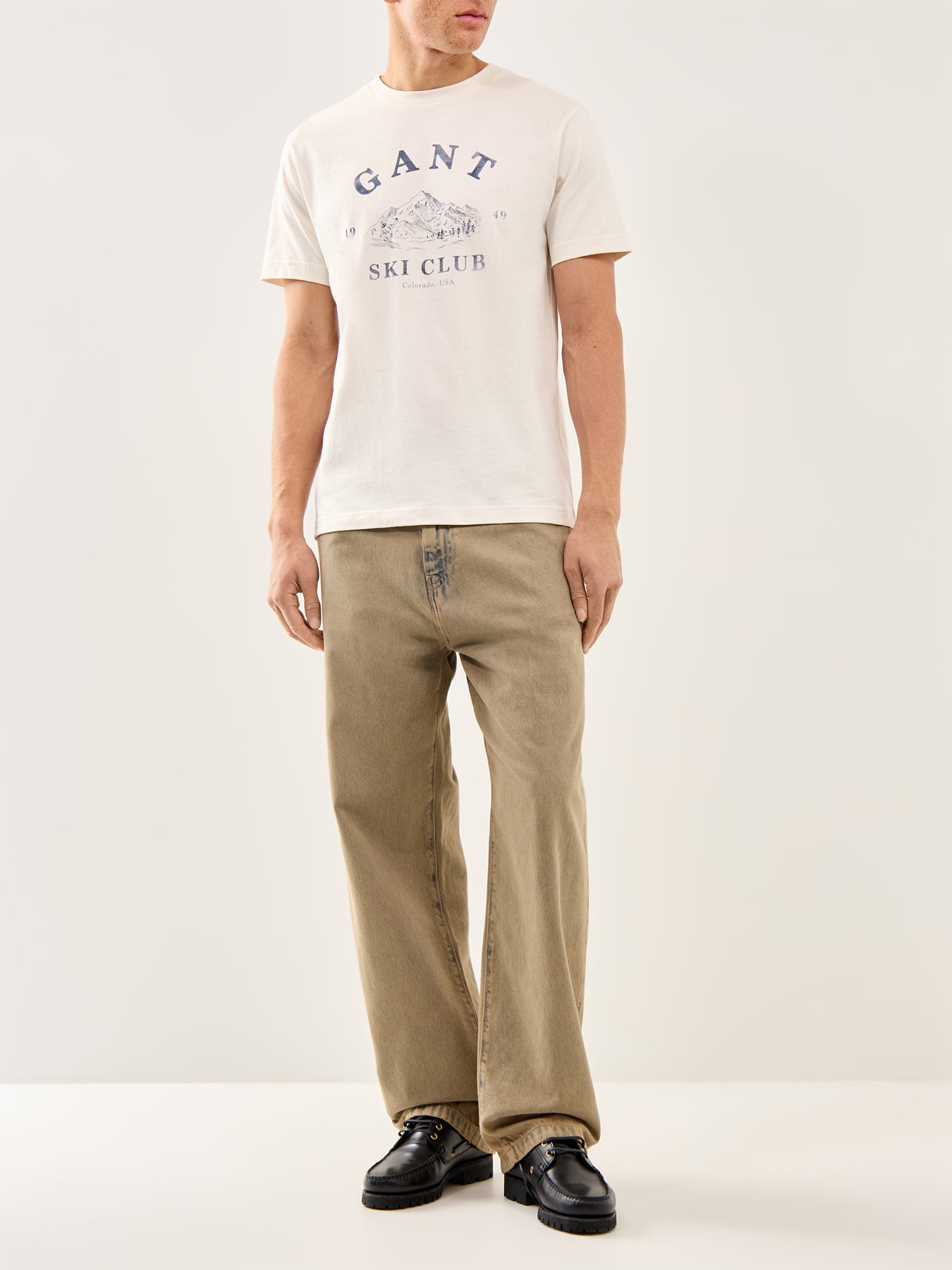 Graphic Ski T-Shirt Cream