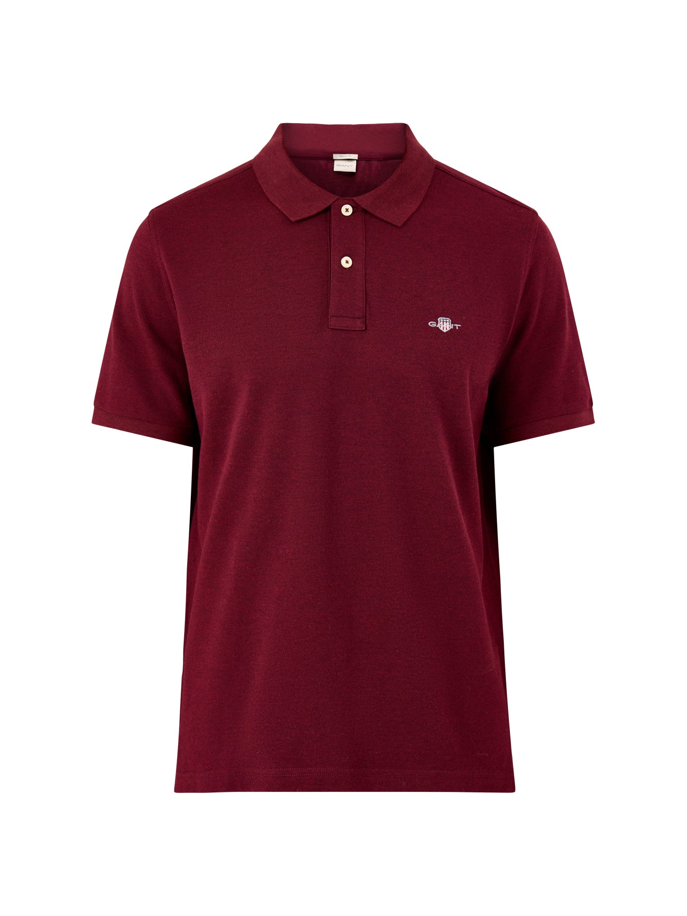 Shield Polo Top Bordeaux Melange