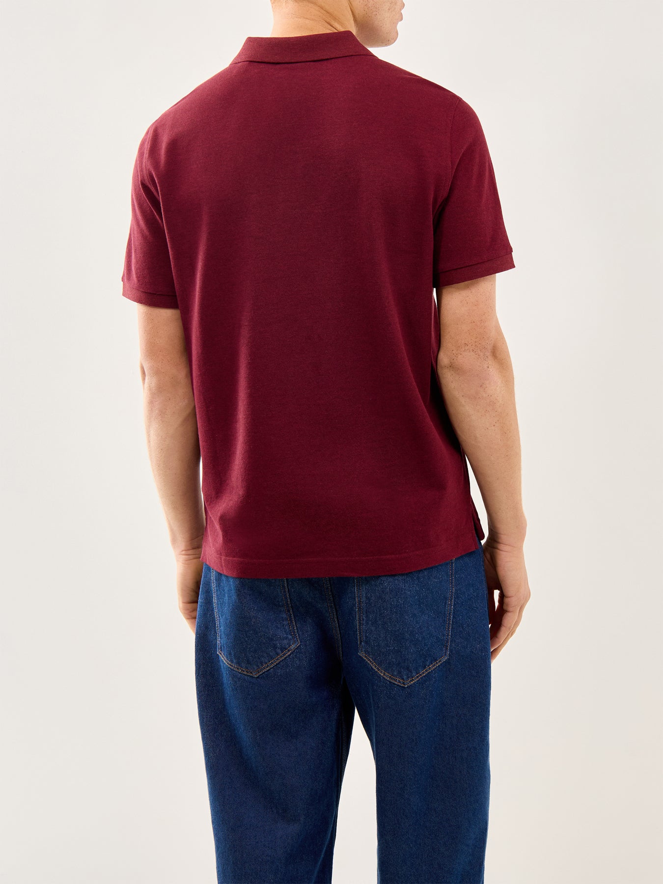 Shield Polo Top Bordeaux Melange