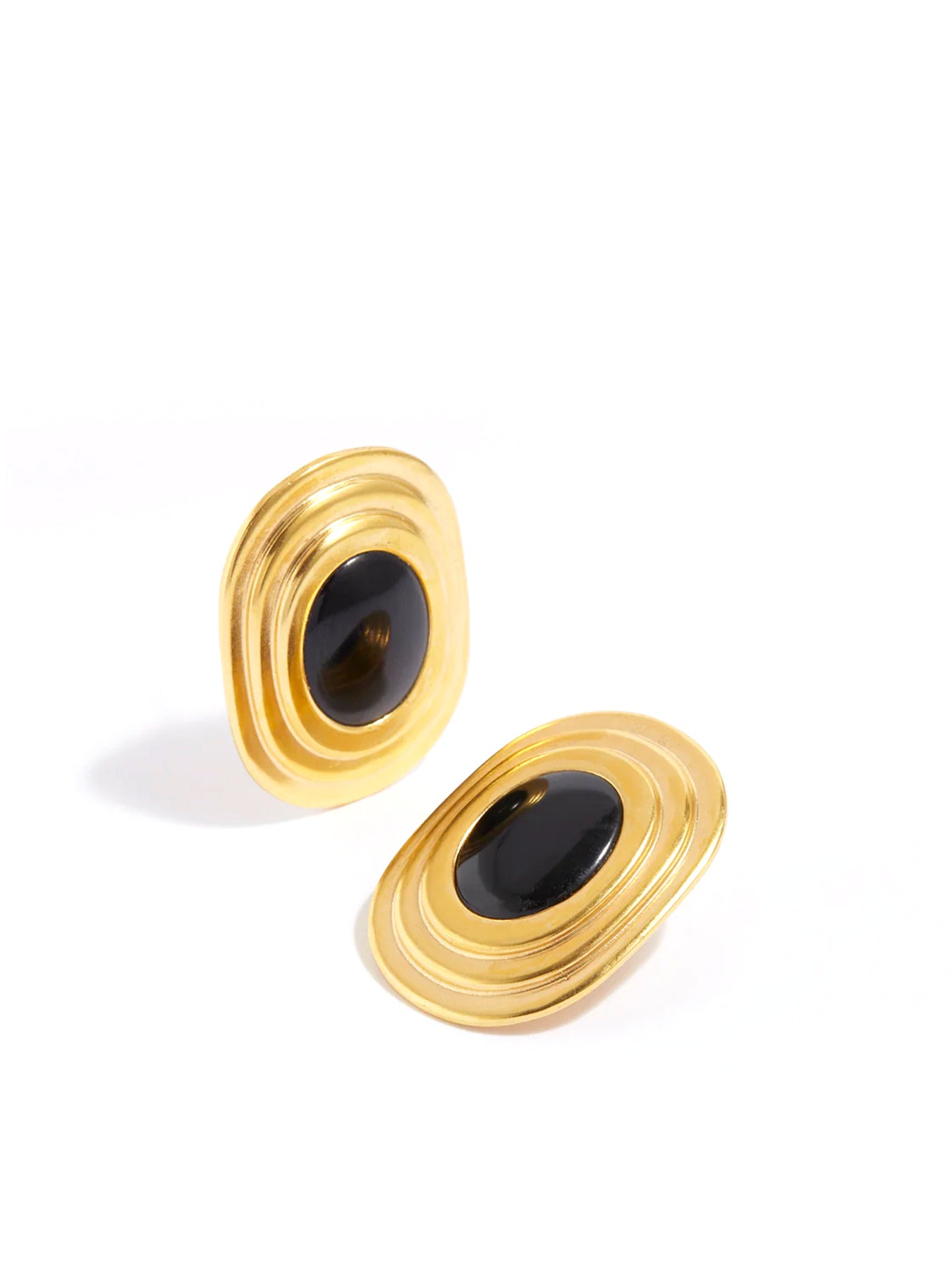 Coco Earrings Black Gold