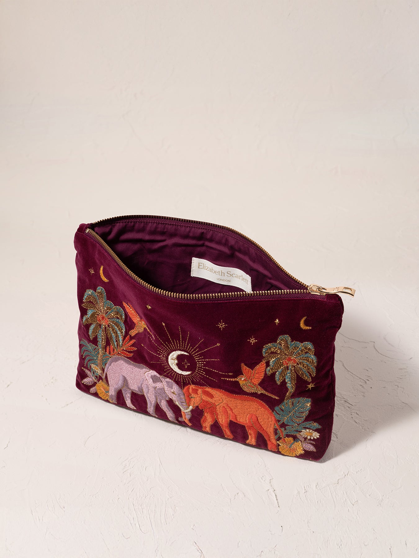 Enchanted Elephant Ruby Velvet Everyday Pouch