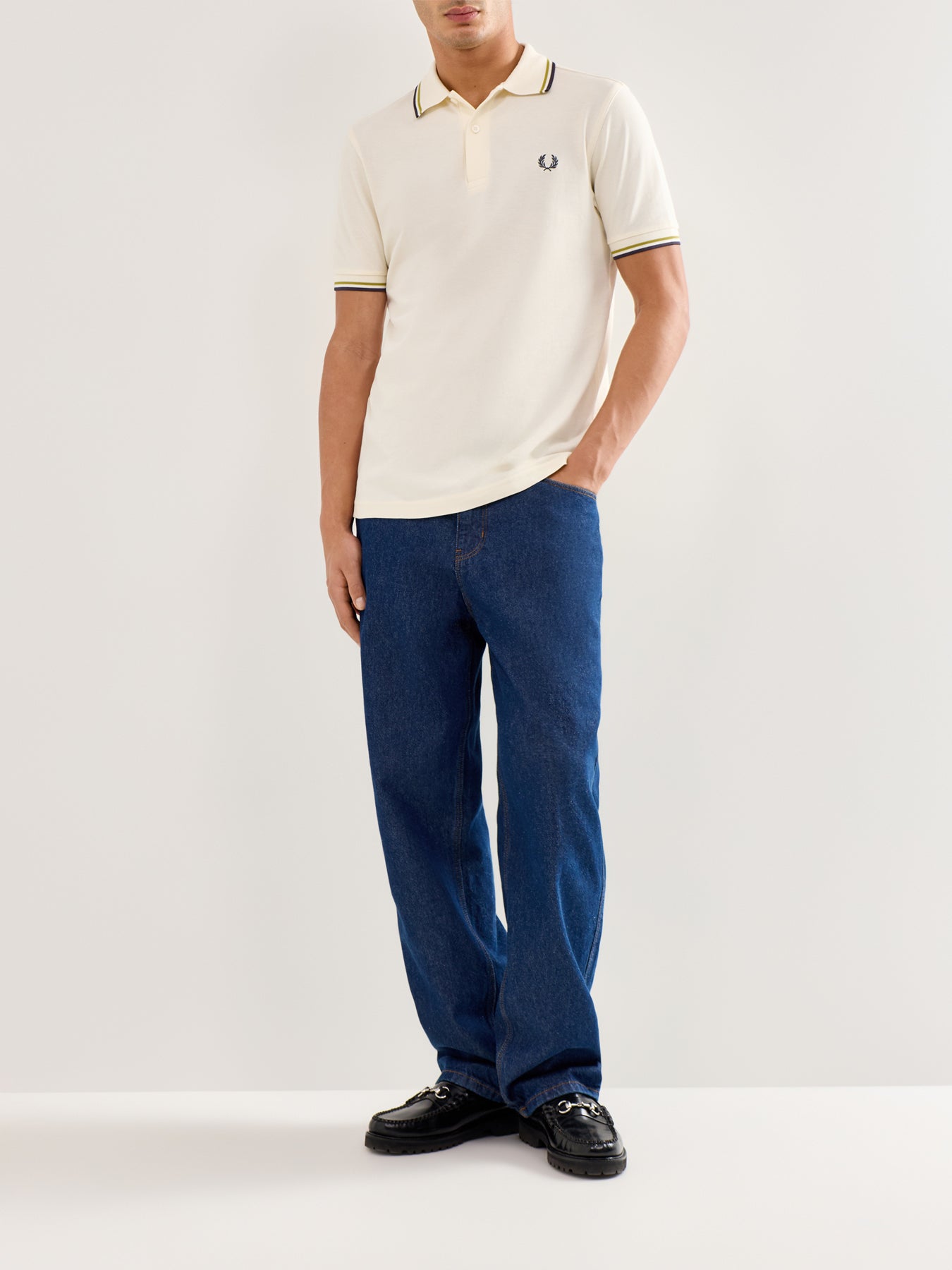 Twin Tipped Polo Shirt Navy/White