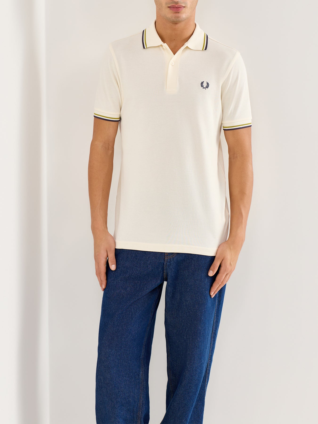Twin Tipped Polo Shirt Navy/White