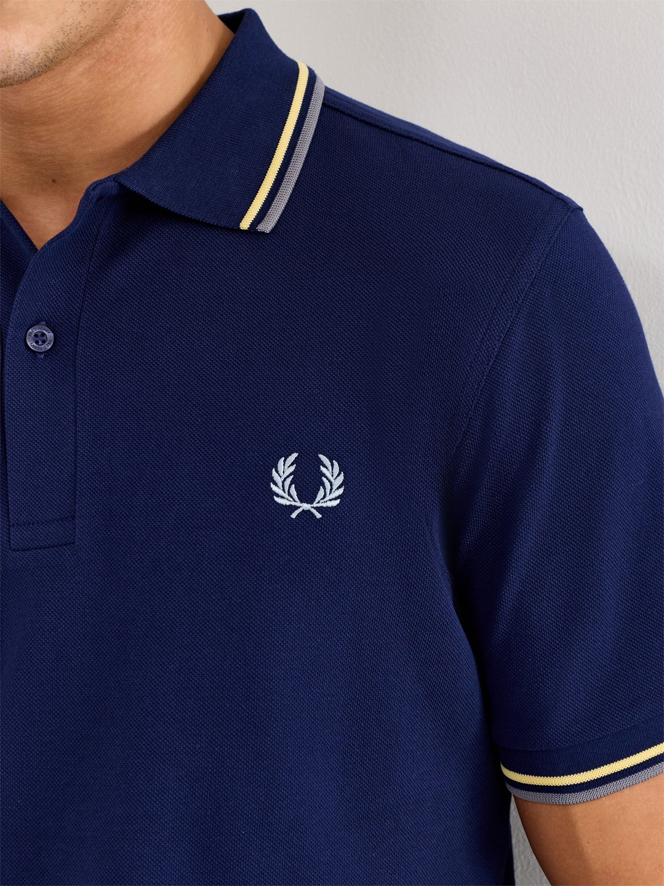 Twin Tipped Polo Shirt White/Navy