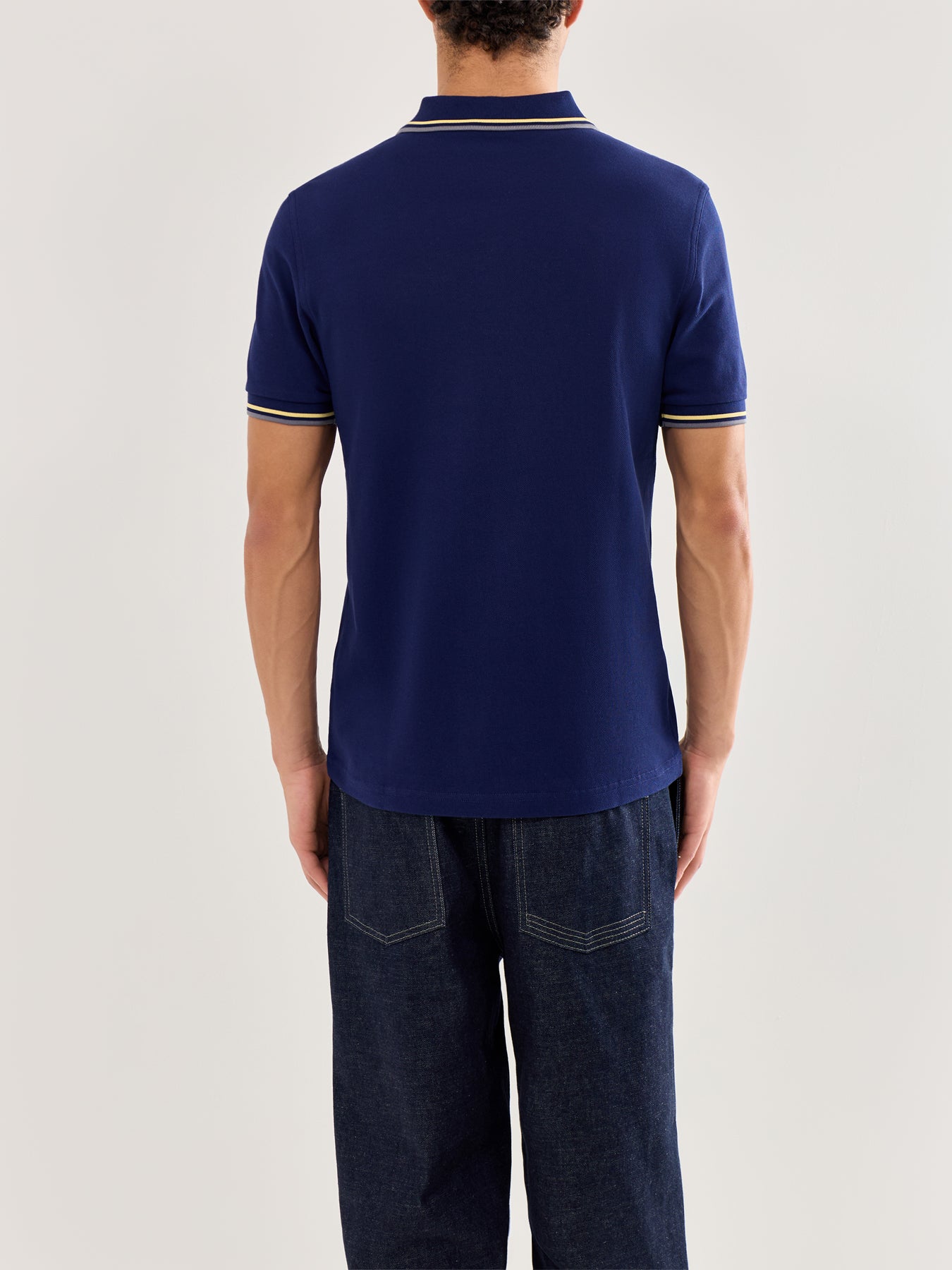 Twin Tipped Polo Shirt White/Navy