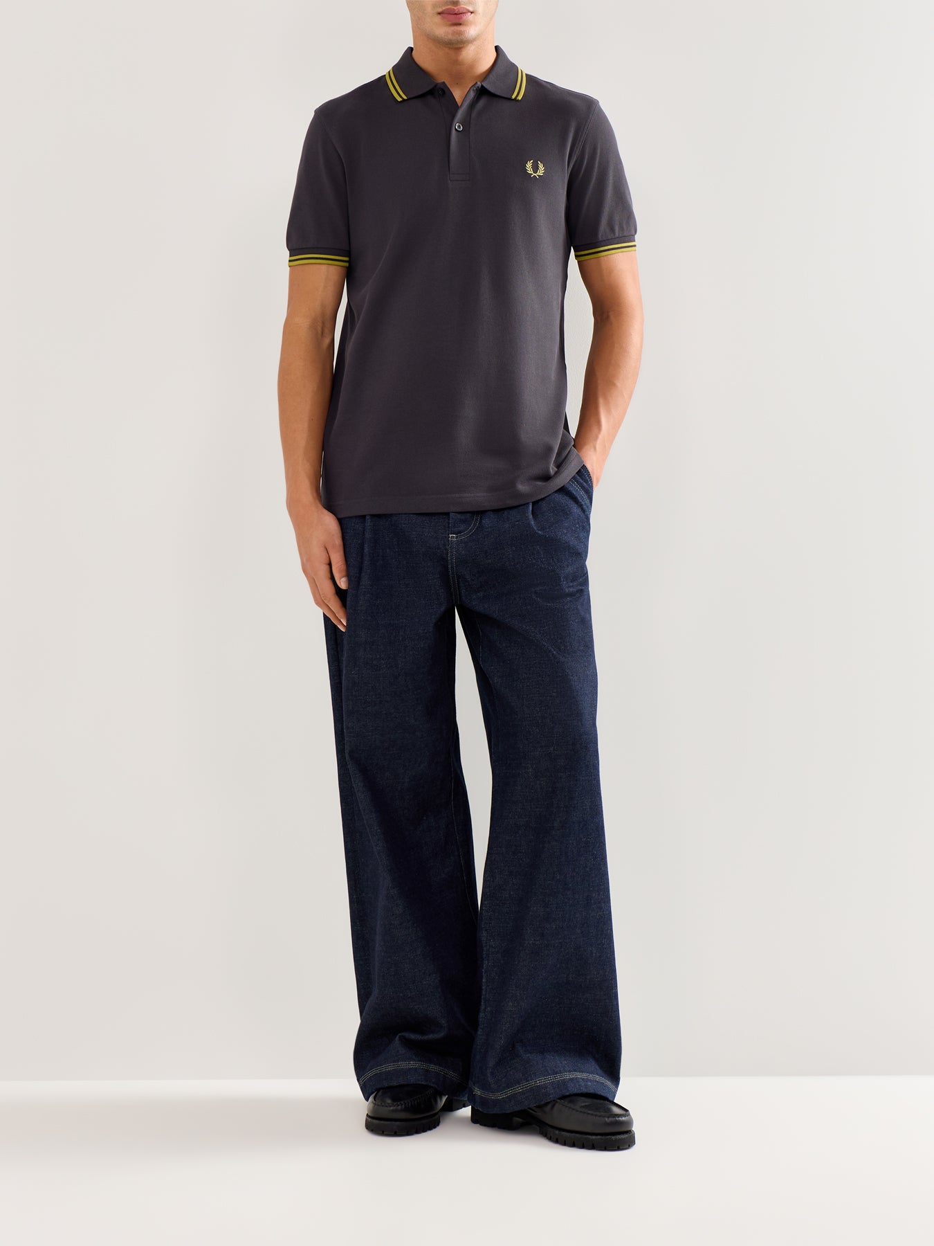 Twin Tipped Polo Shirt Black/Yellow