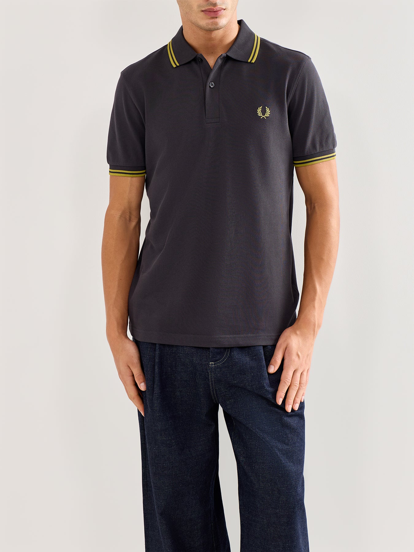 Twin Tipped Polo Shirt Black/Yellow