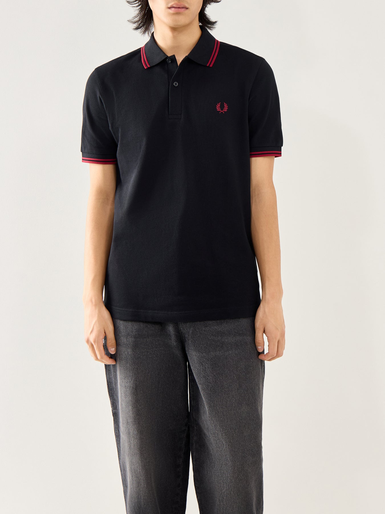 Twin Tipped Polo Shirt Black