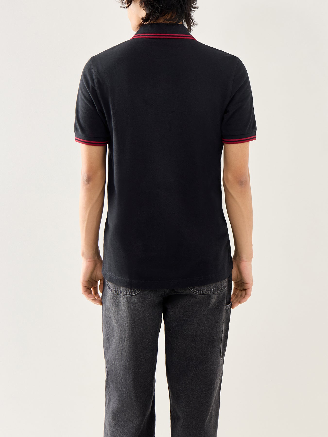 Twin Tipped Polo Shirt Black