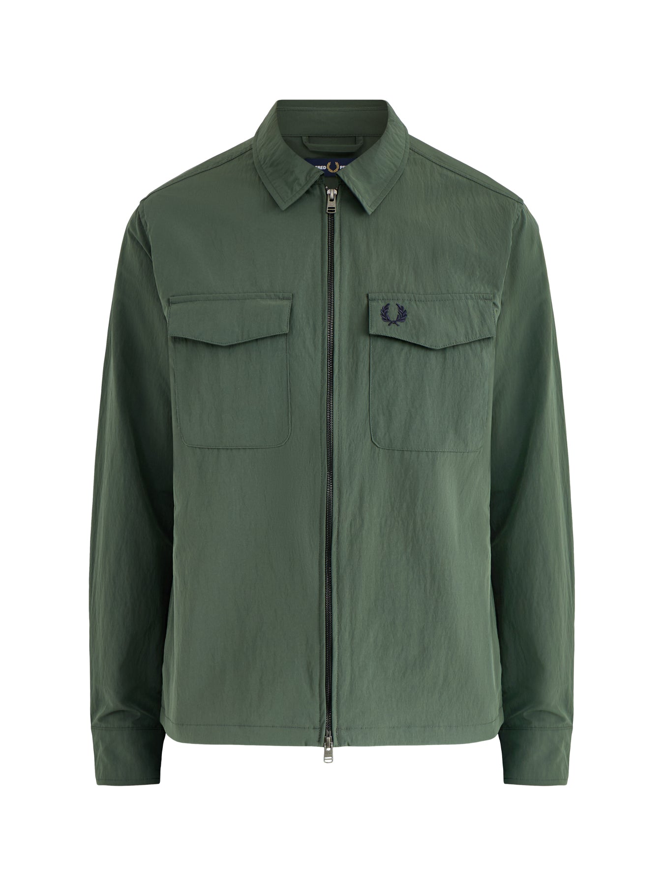 Zip Through Overshirt Olive