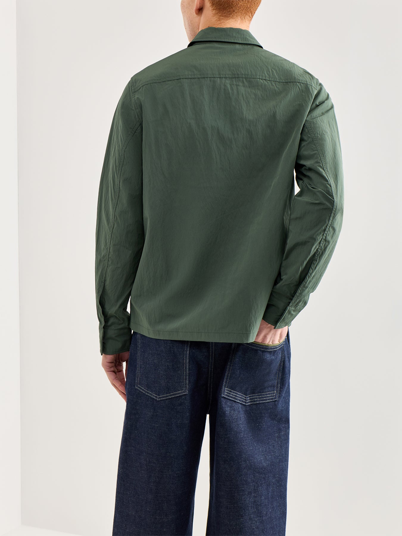 Zip Through Overshirt Olive