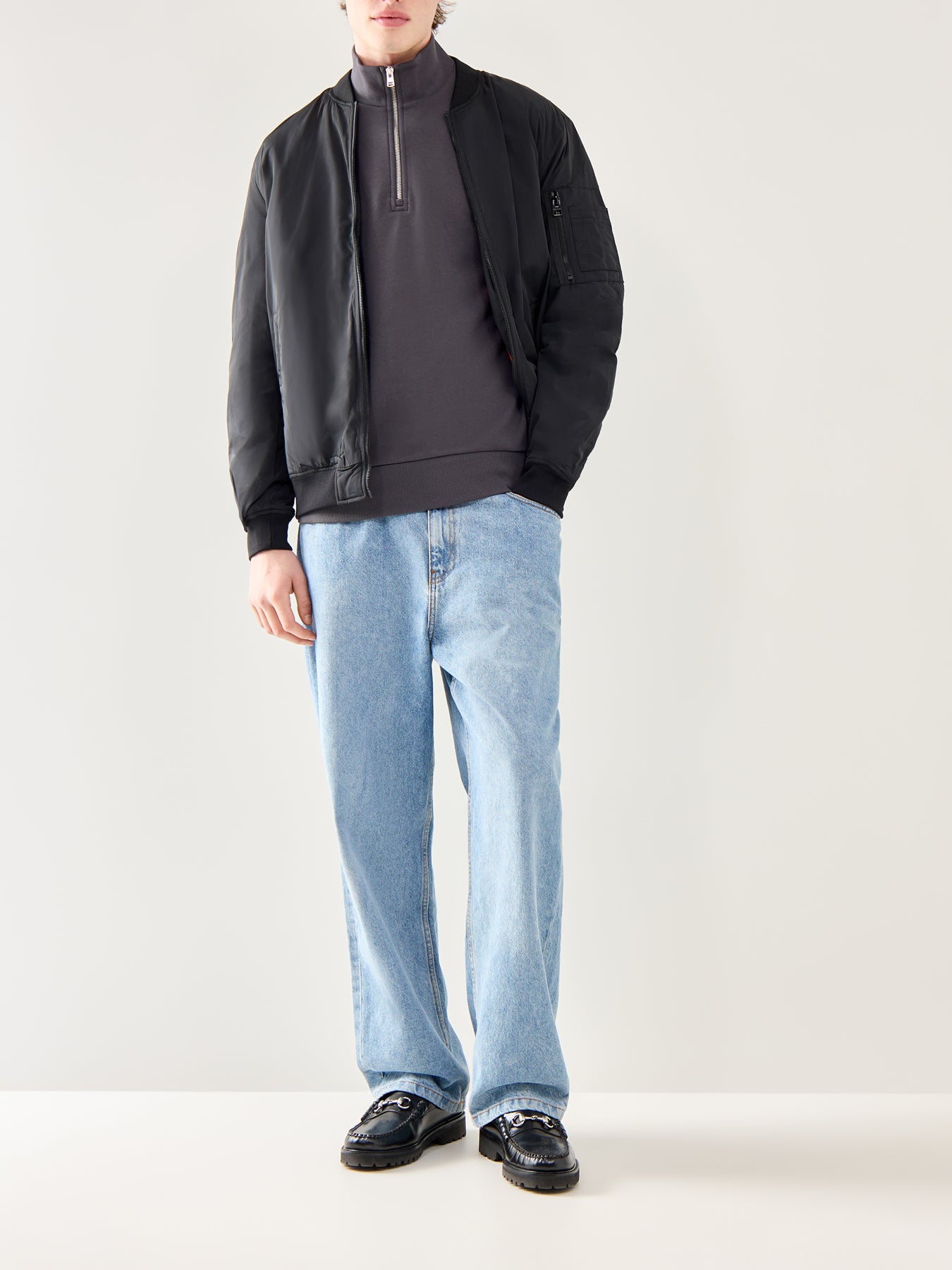 Half Zip Sweatshirt Black