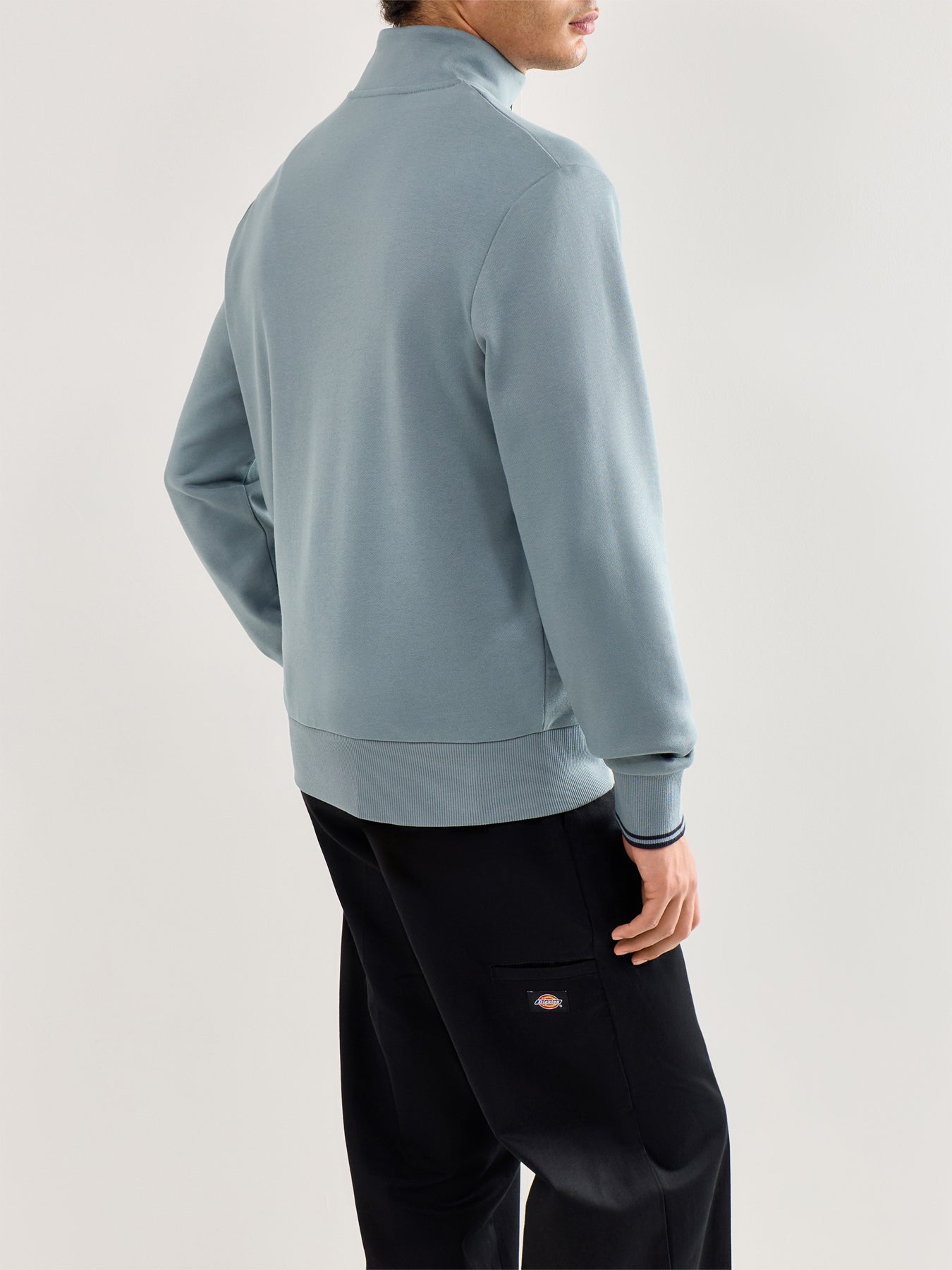 Half Zip Sweatshirt Grey Marl