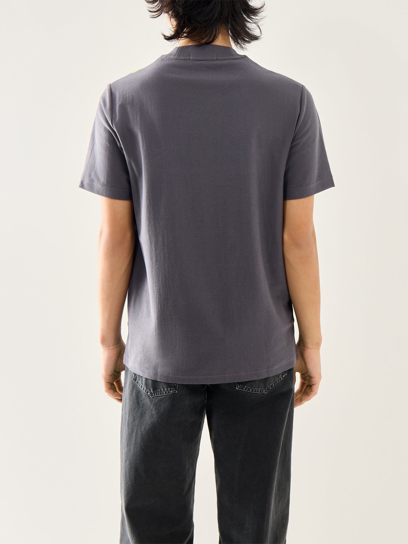 Vertical Stripe T-Shirt Grey
