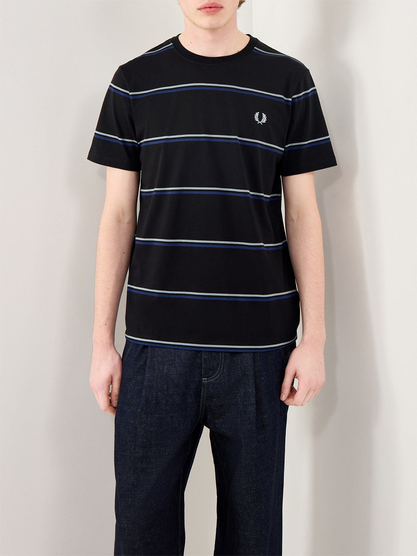 Fine Stripe T-Shirt Navy